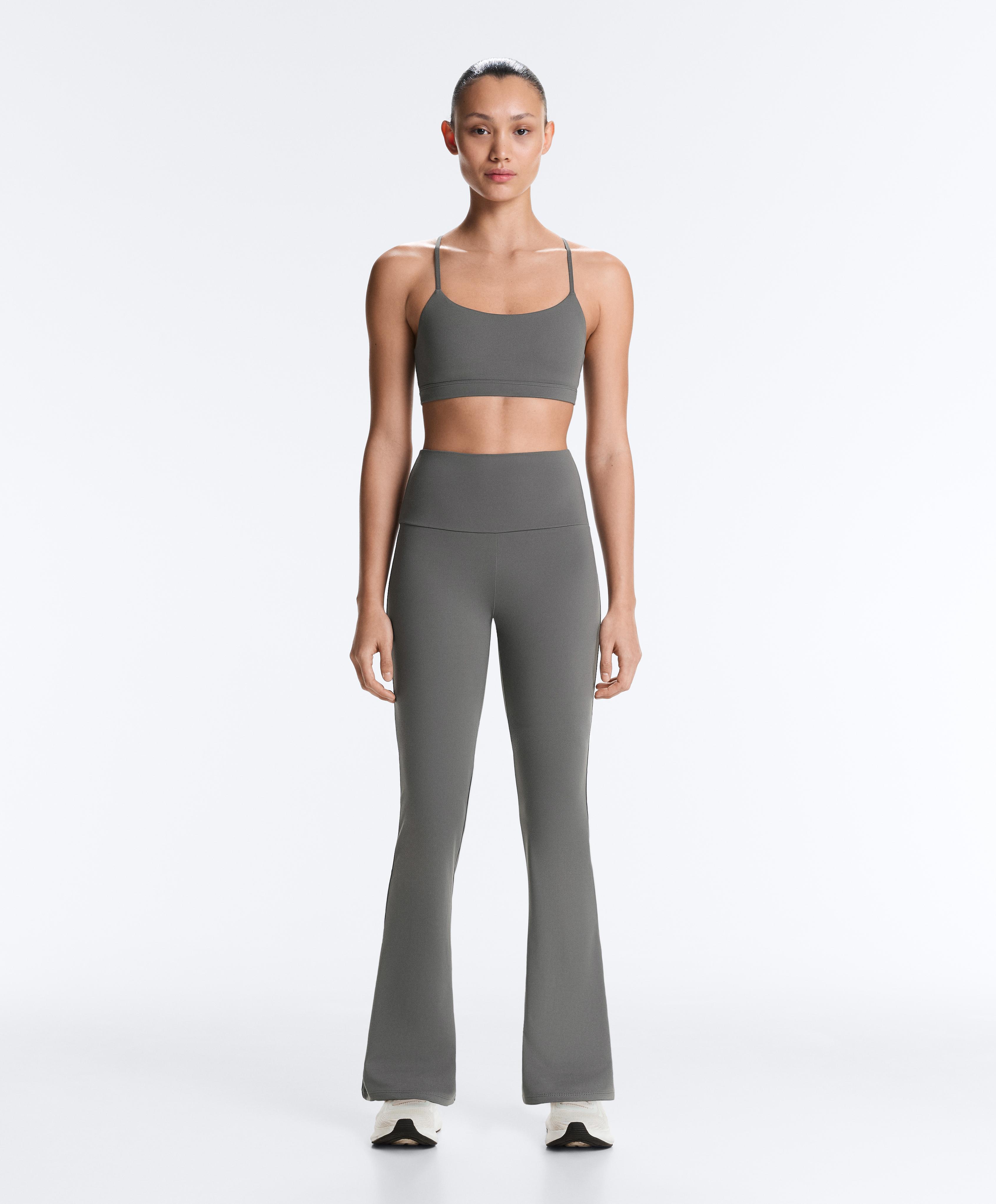 High-rise Comfortlux flare trousers — MID GREY