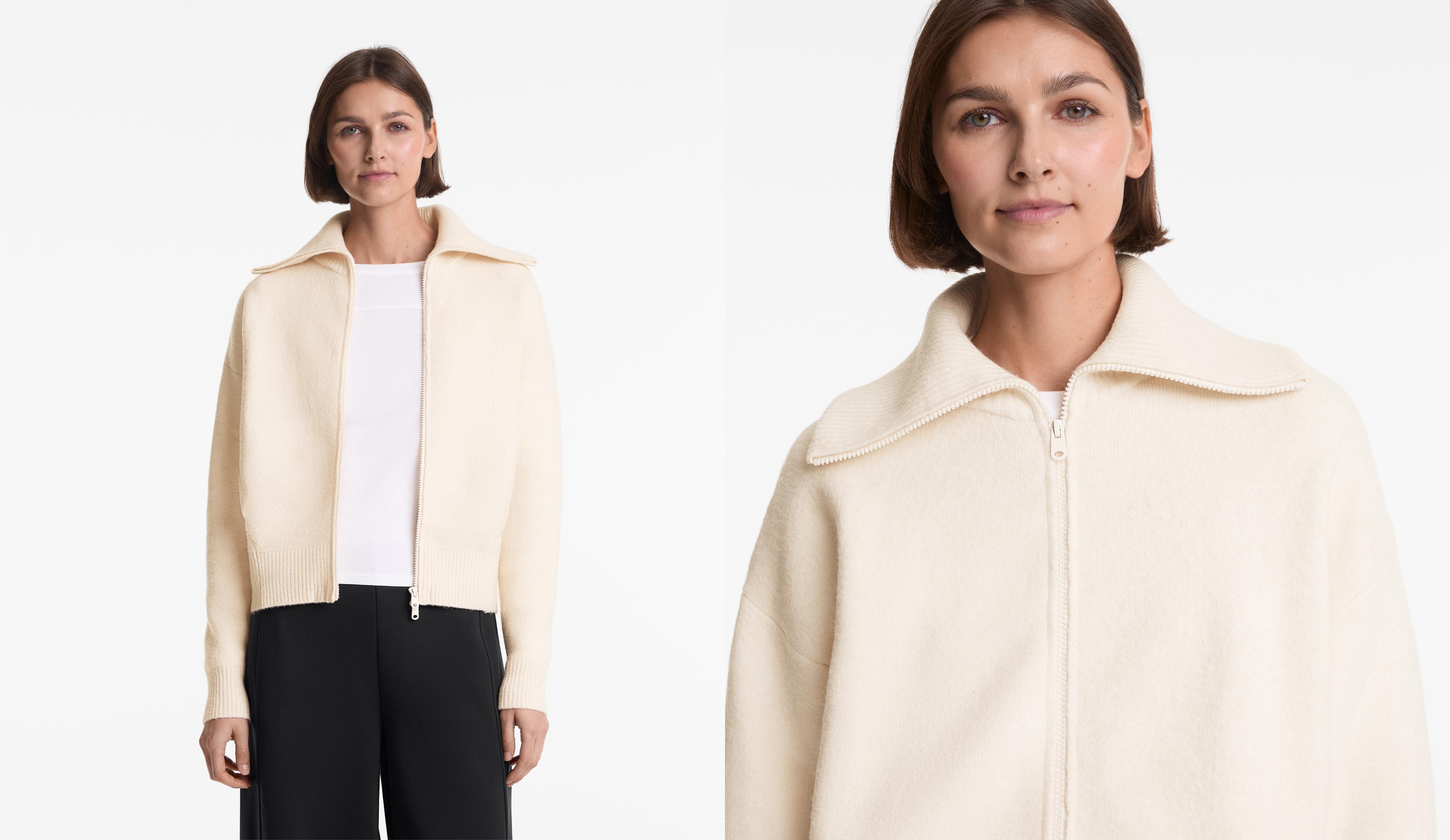 Zipped knit jacket
