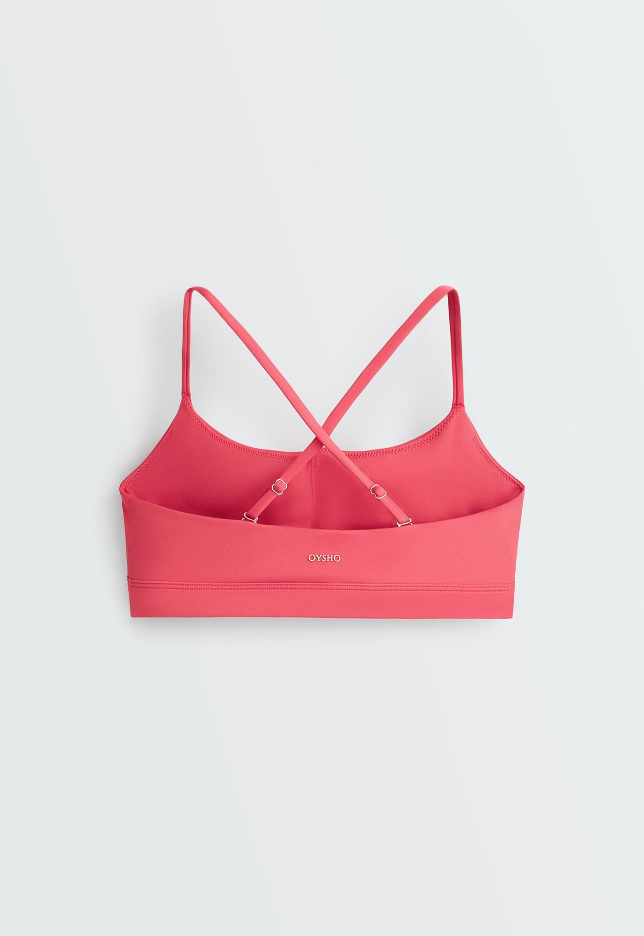 Low-support strap Comfortlux sports bra — WASHED RED