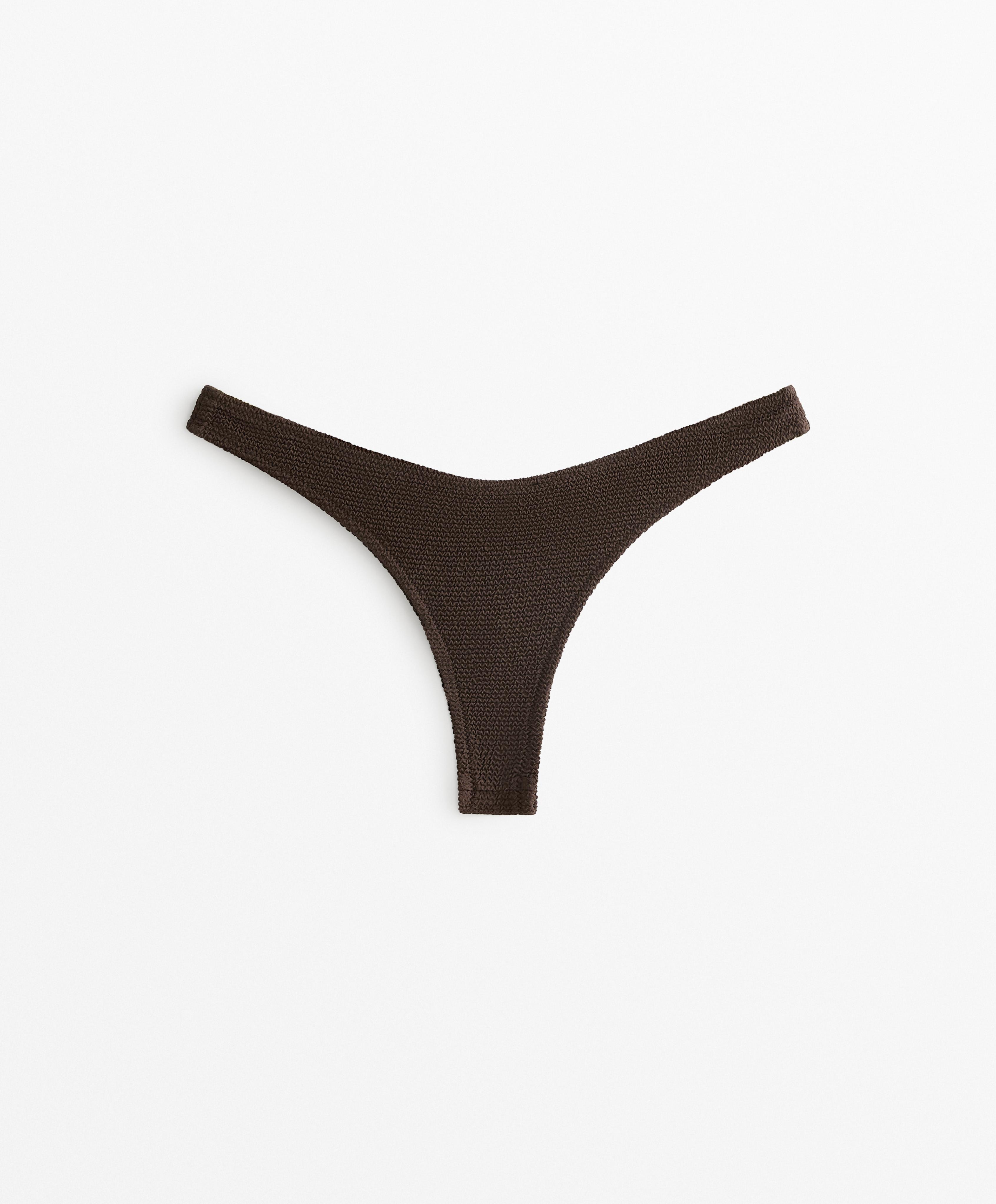 Brazilian Bikinislip in U-Form mit Crinkle
