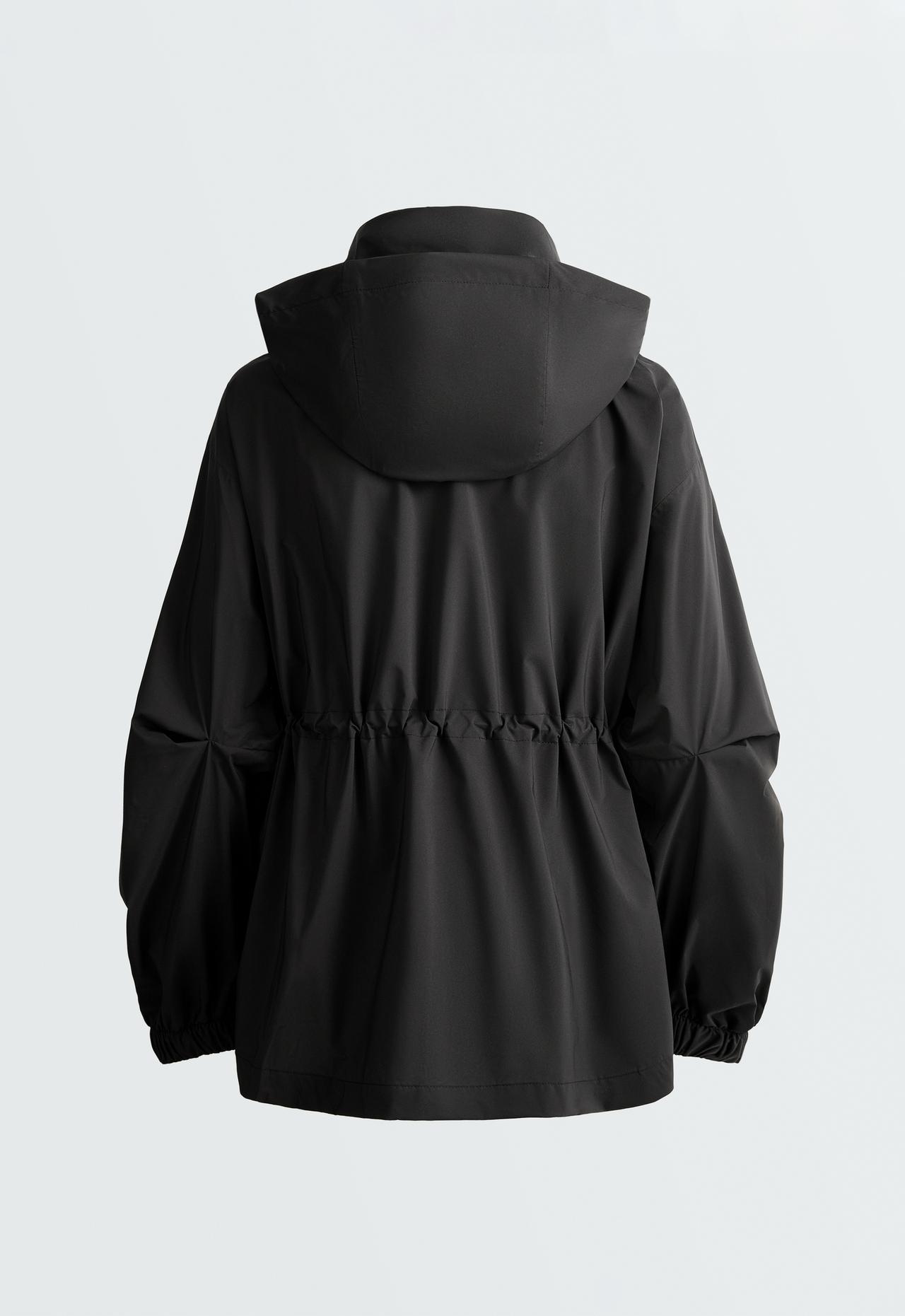 Super extra lightweight 10k packable waterproof jacket — BLACK