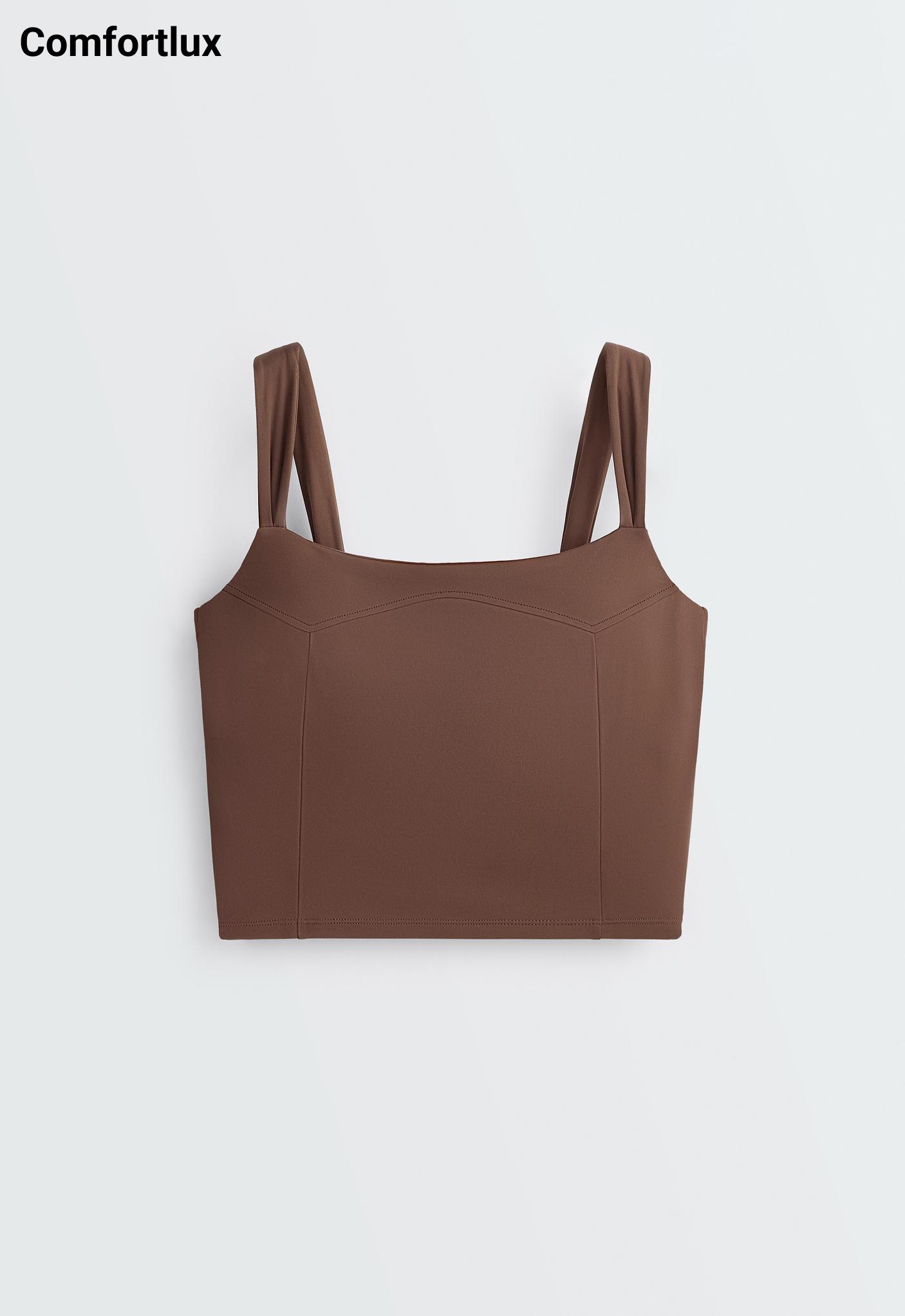 Comfortlux seam detail tank top — COCOA