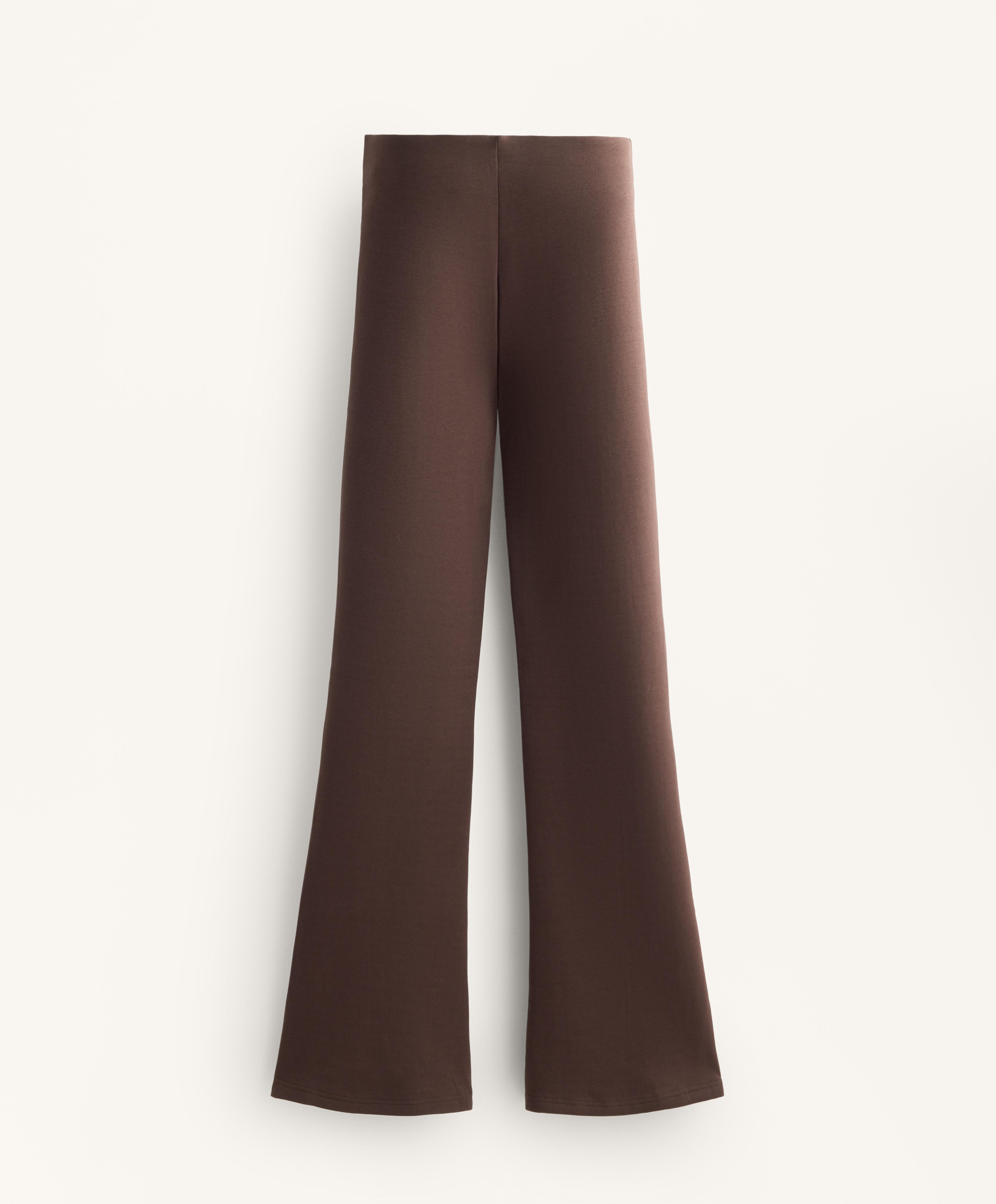 Flare trousers with cotton