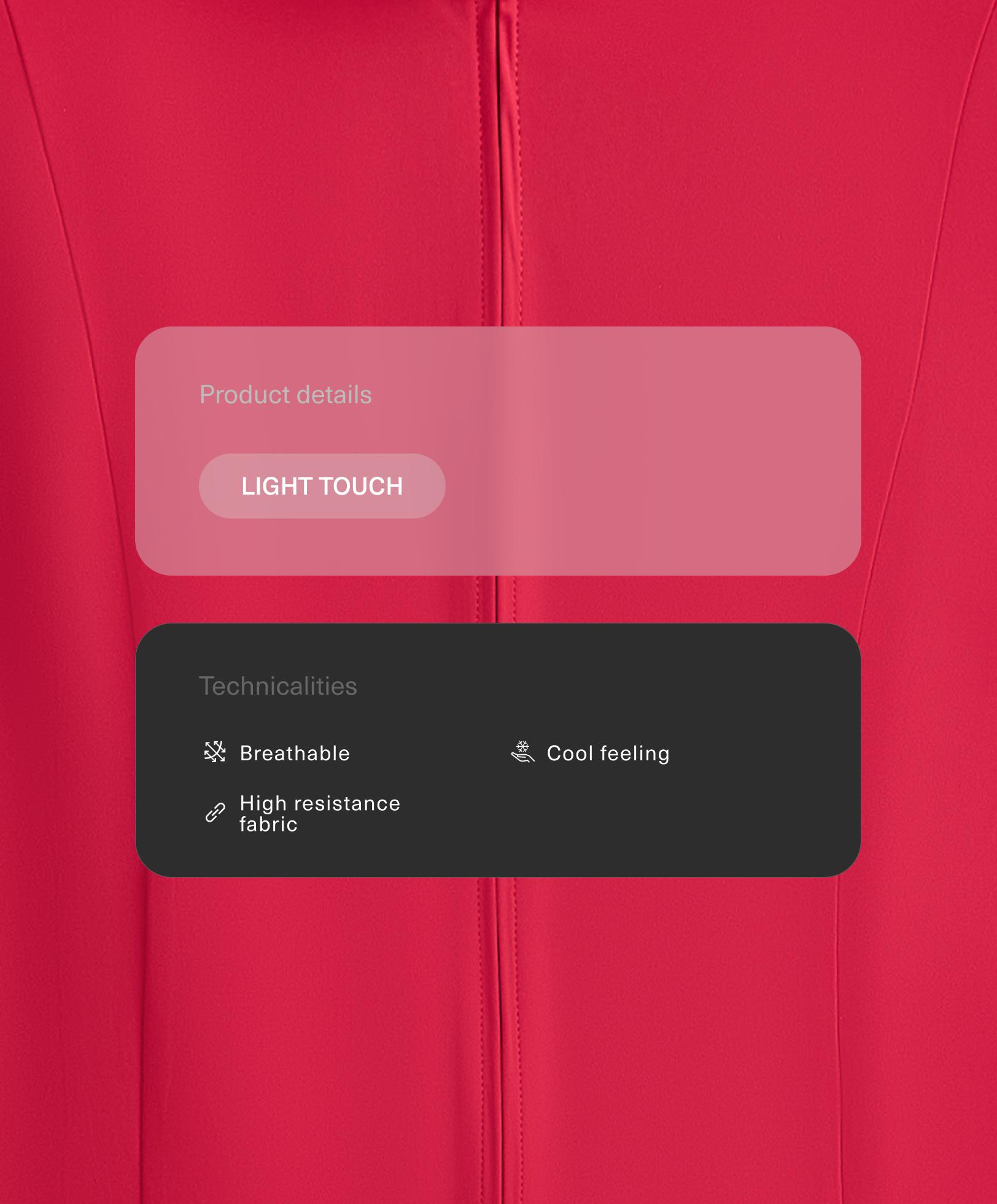 Κοντή τεχνική ζακέτα Light Touch Κοντή τεχνική ζακέτα Light Touch