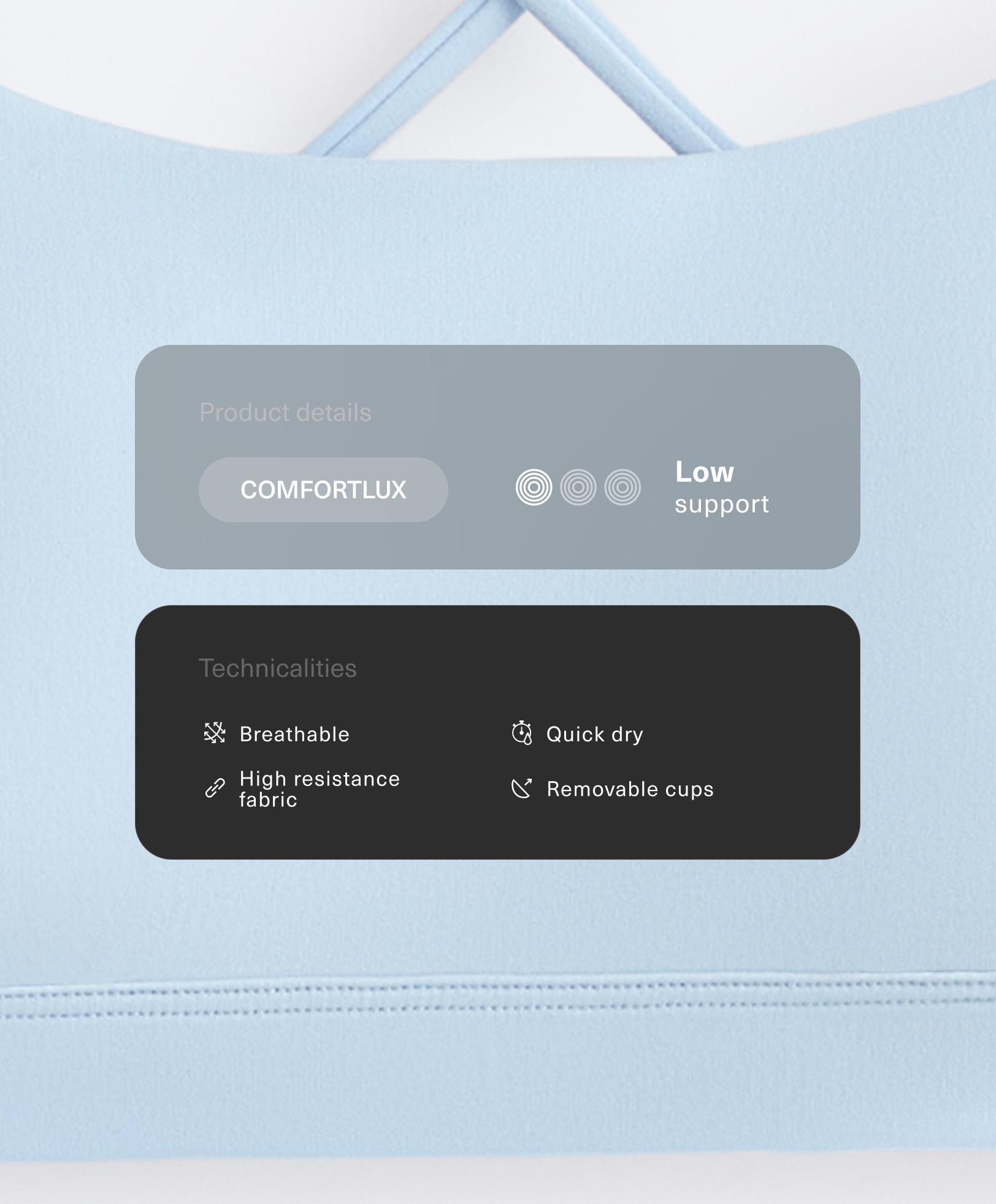 حمالة صدر رياضية Comfortlux بأشرطة متقاطعة
