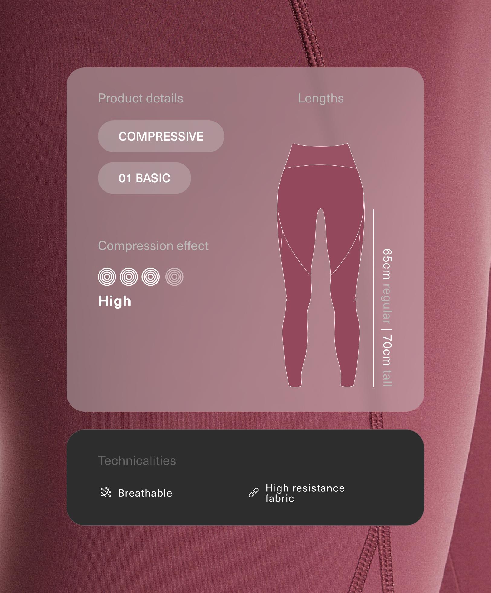 Compressive basic клин 7/8 с висока талия