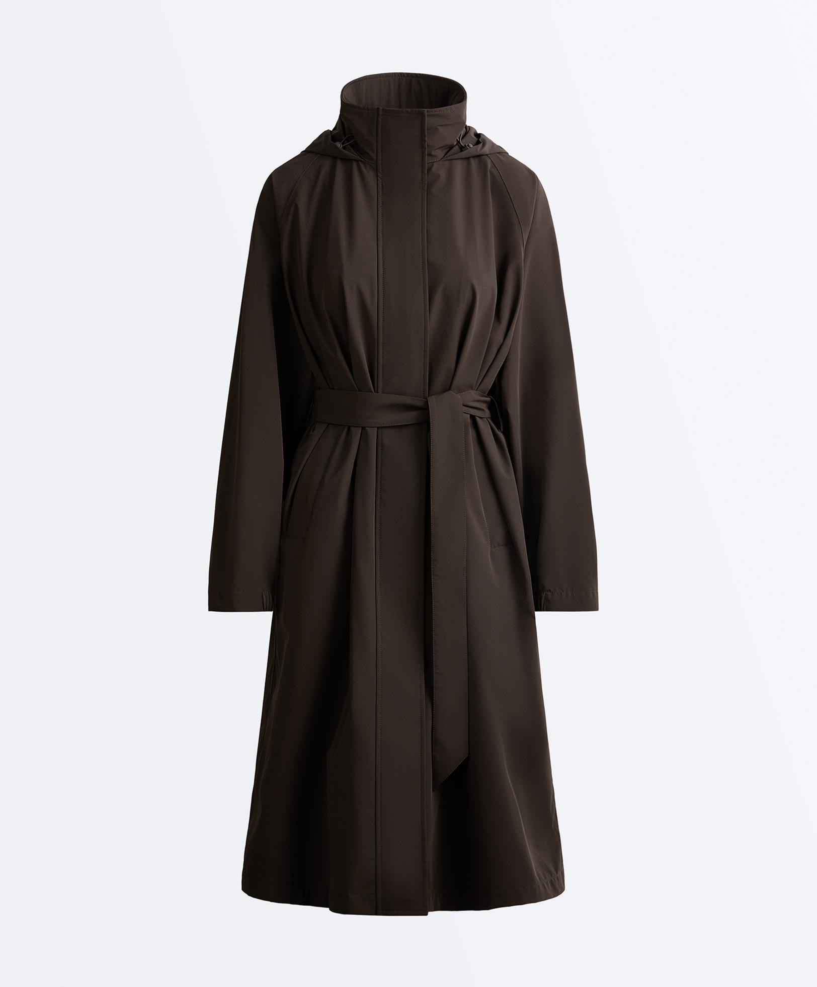 Long extra lightweight 10k waterproof jacket — BROWN