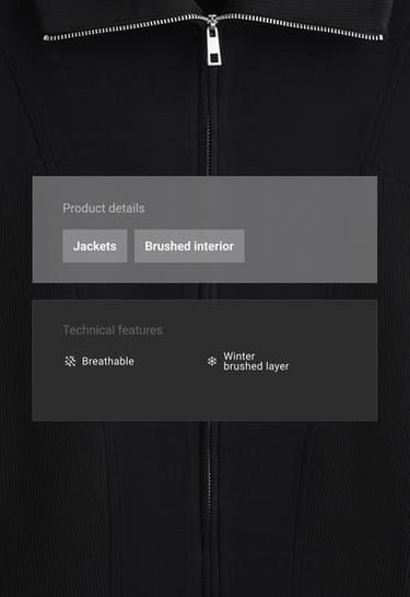 Fitted brushed modal jacket — BLACK 2