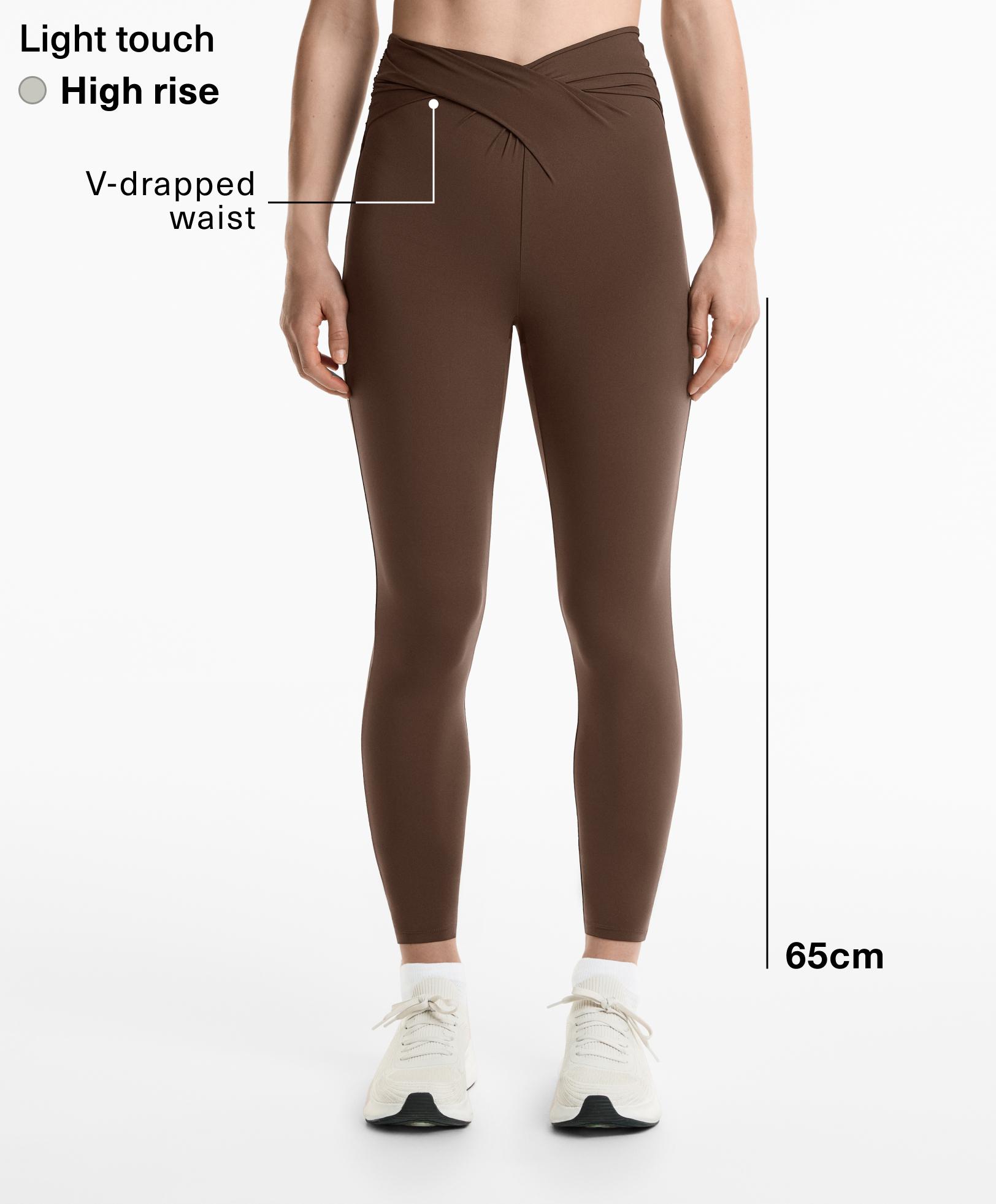 Leggings tobilleros Light Touch drapeado corte V