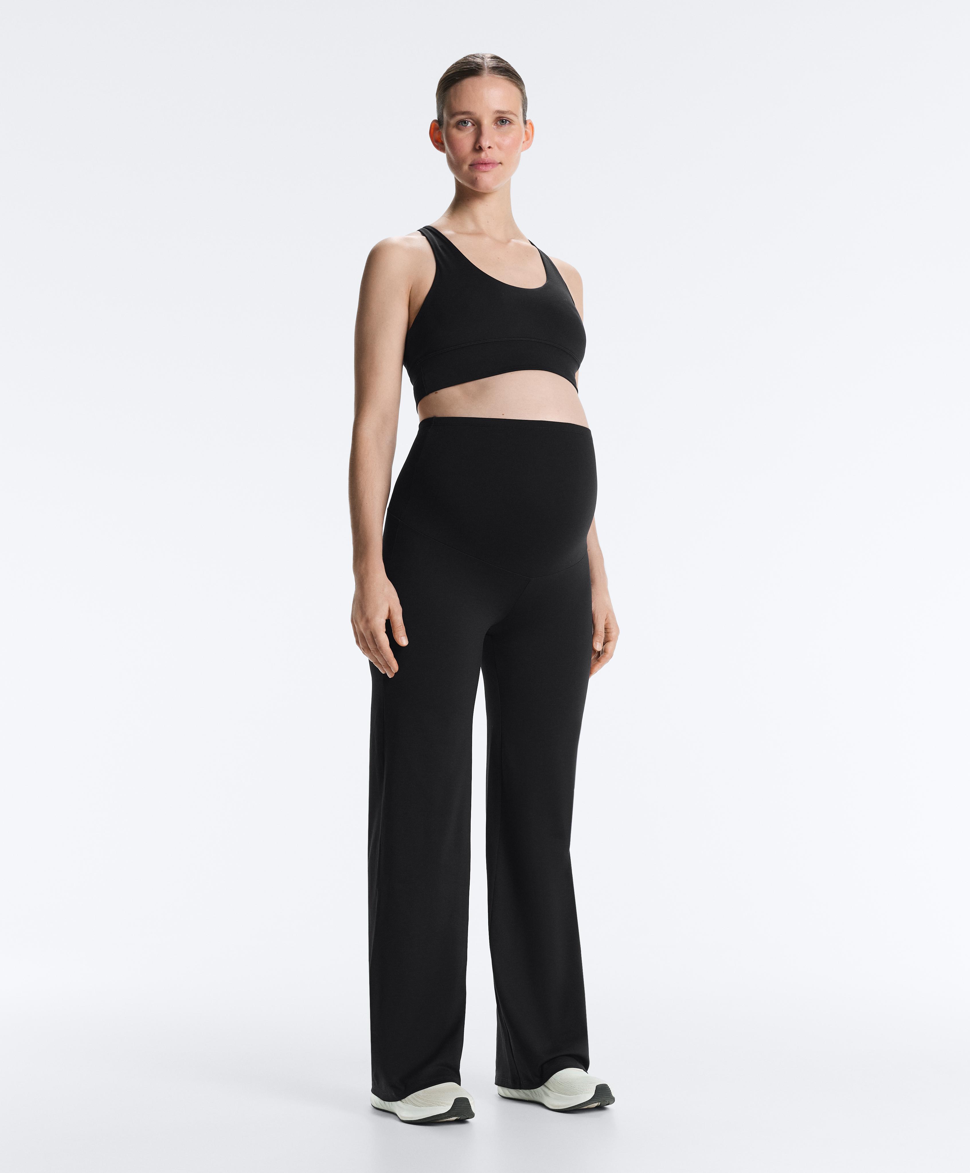 Comfortlux maternity straight-leg trousers — BLACK