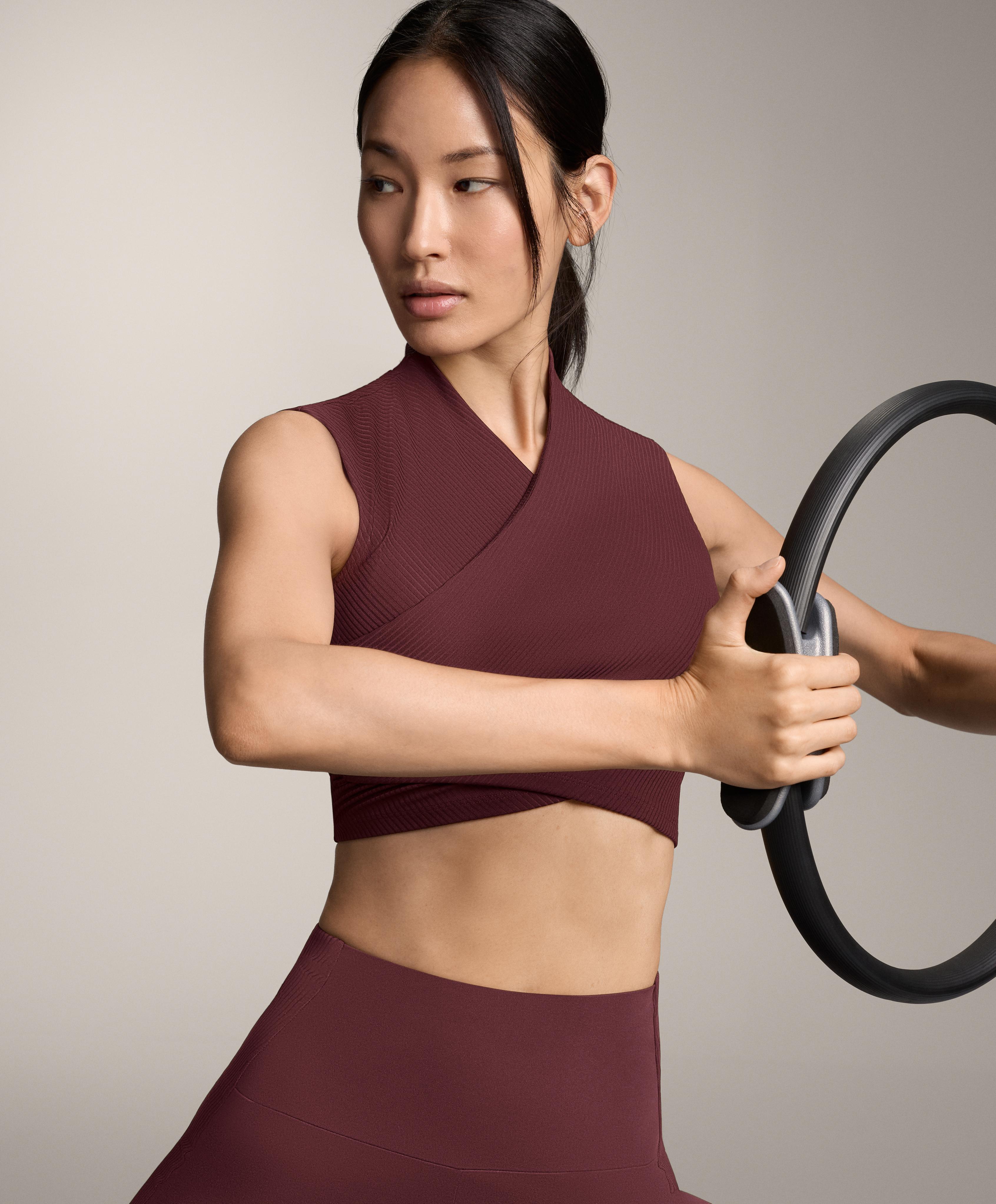 Comfortlux crossover sleeveless Tank top — MAROON