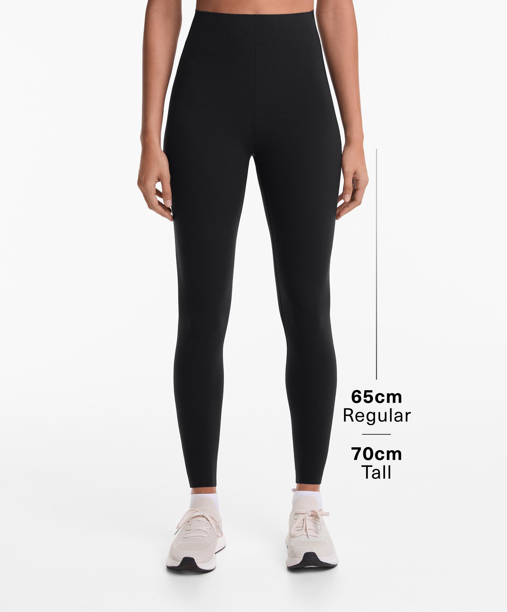 Compressive core control ankle-length leggings