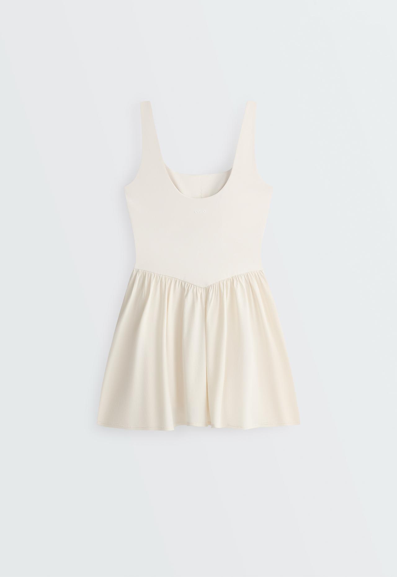 Comfortlux short dress — PALE ECRU