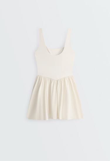 Comfortlux short dress — PALE ECRU 11