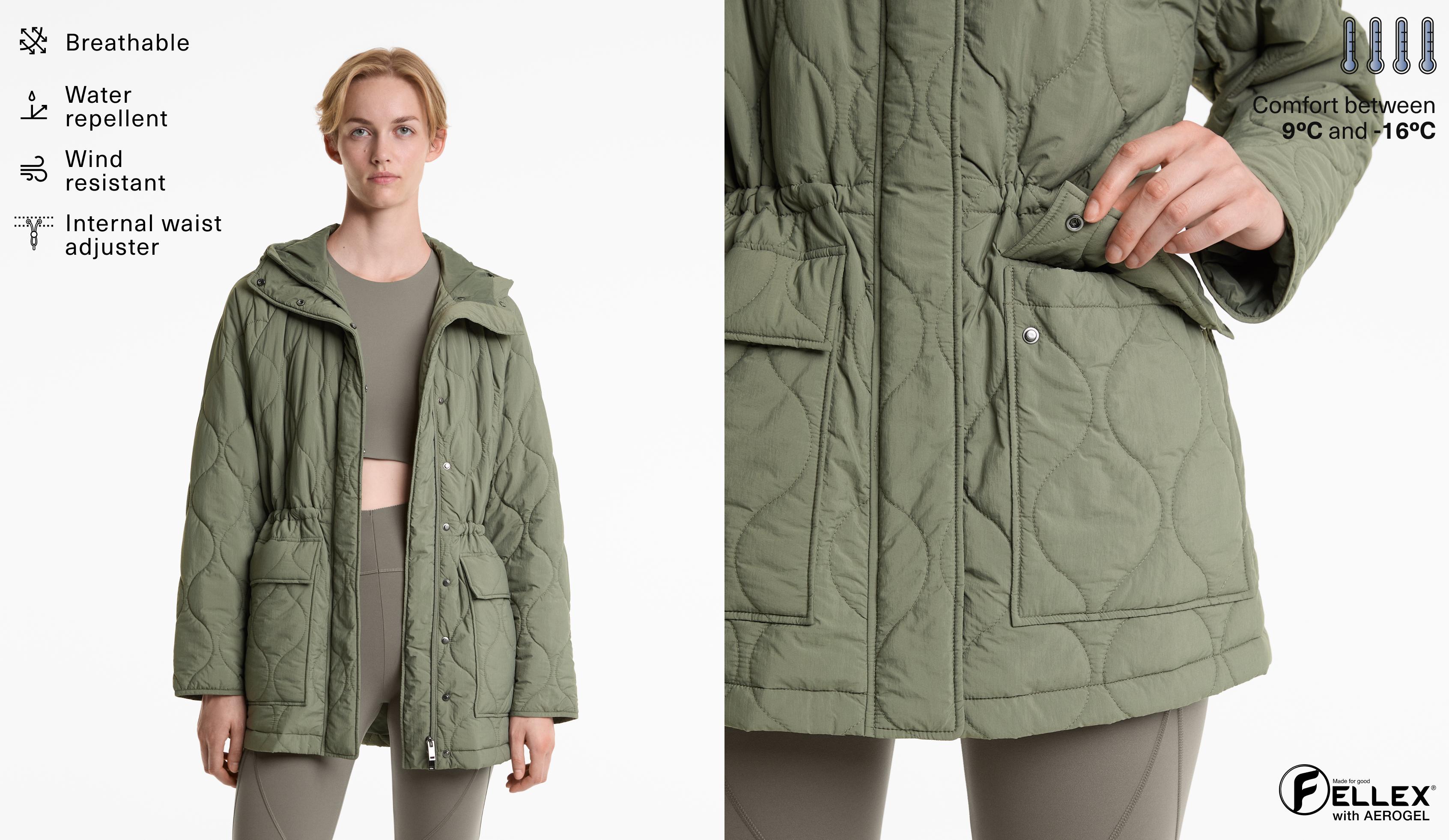 Lightweight, water-repellent FELLEX® AEROGEL padded jacket