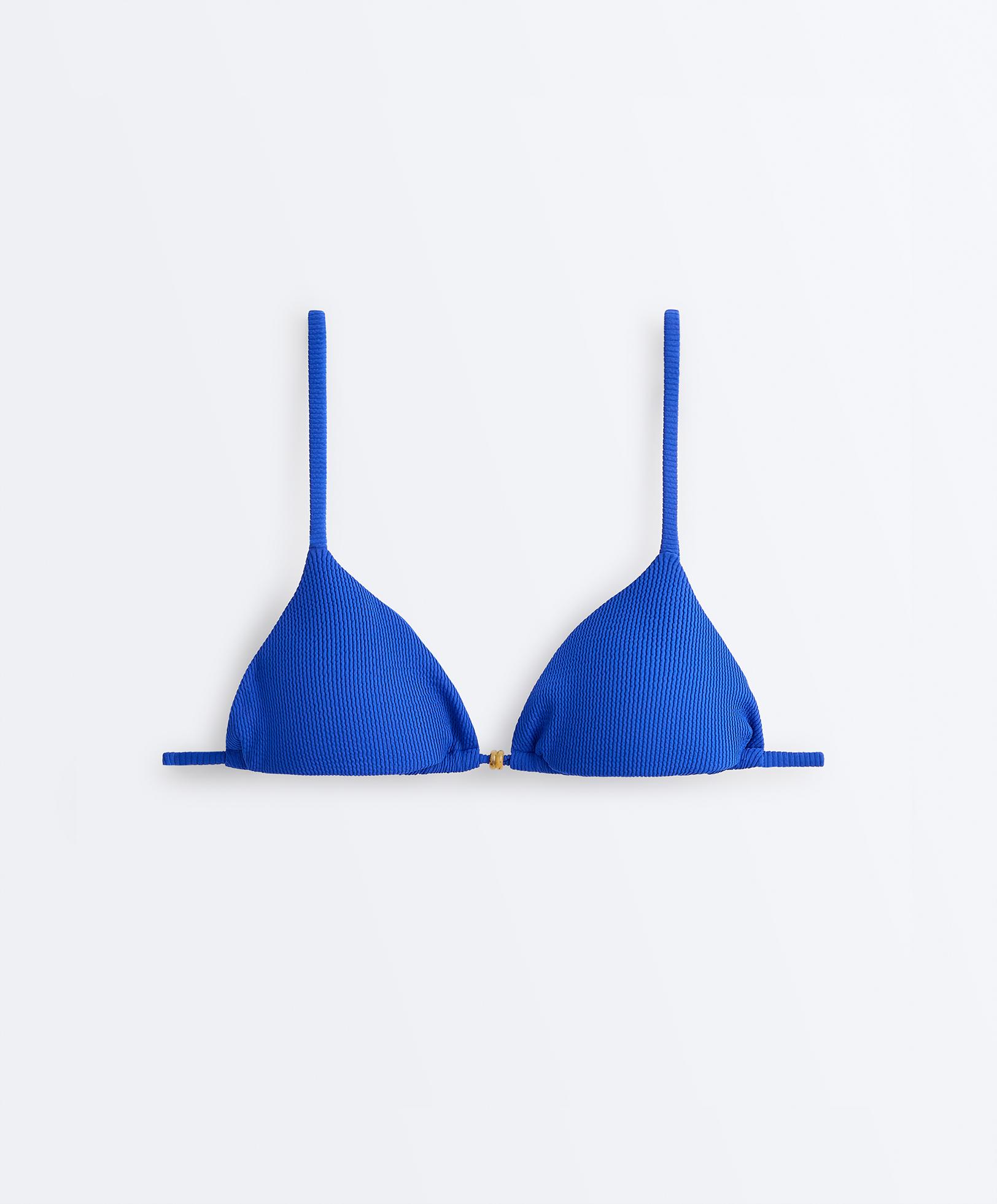 Rib triangle bikini — ELECTRIC BLUE