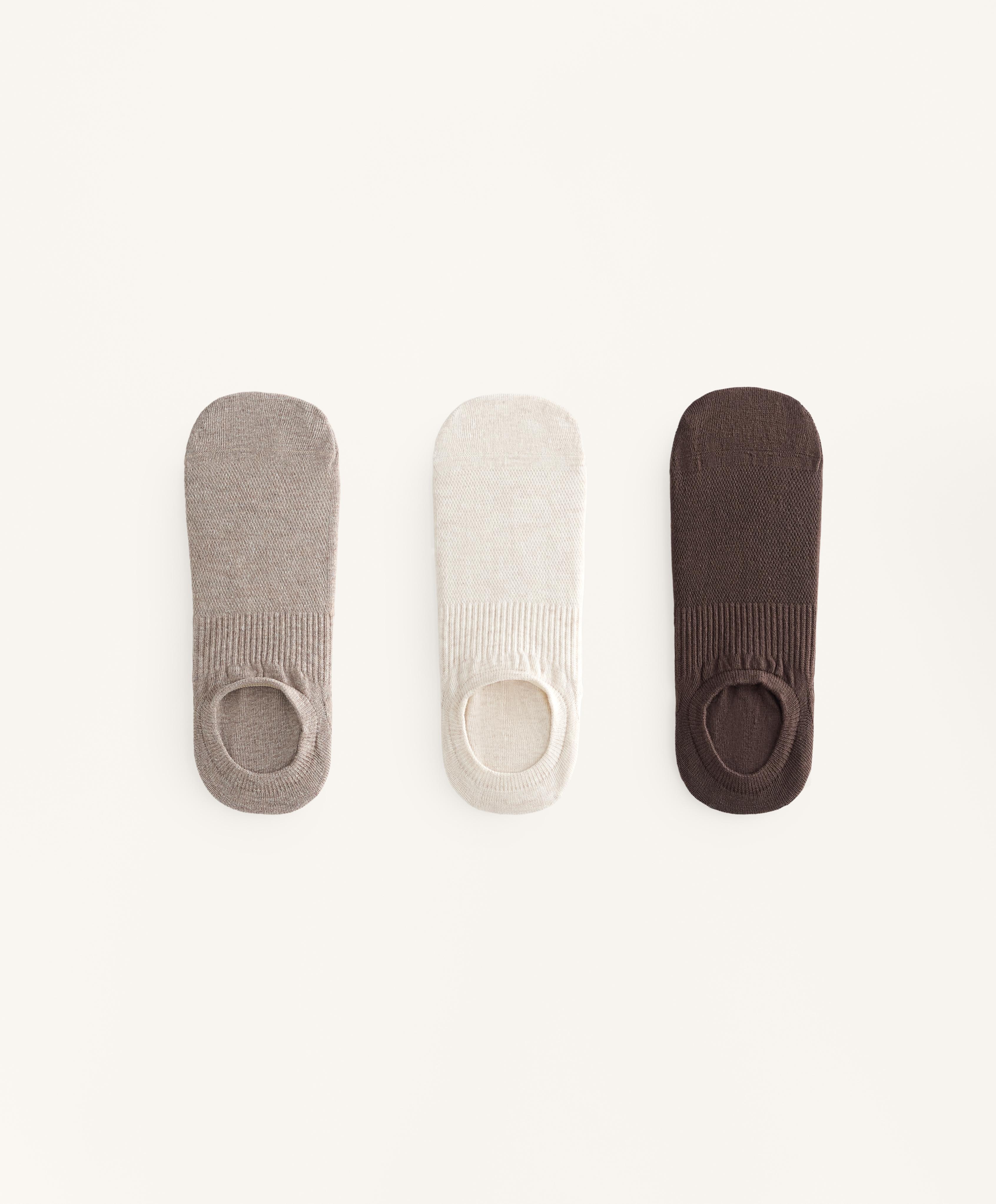 3 pairs of high-cut cotton blend invisible sports socks 3 pairs of high-cut cotton blend invisible sports socks