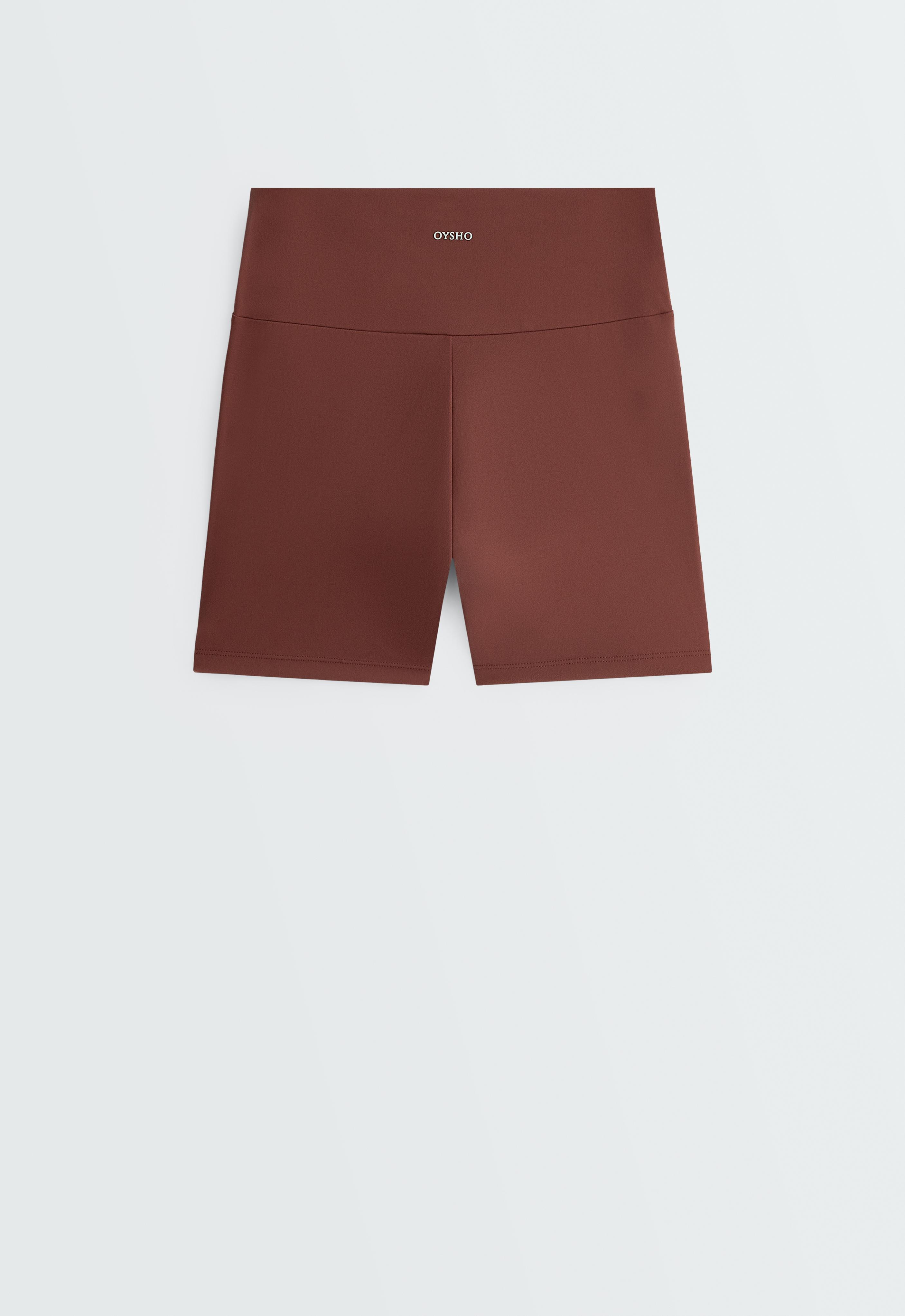 Comfortlux high-waisted 10cm hot pants — TERRACOTTA