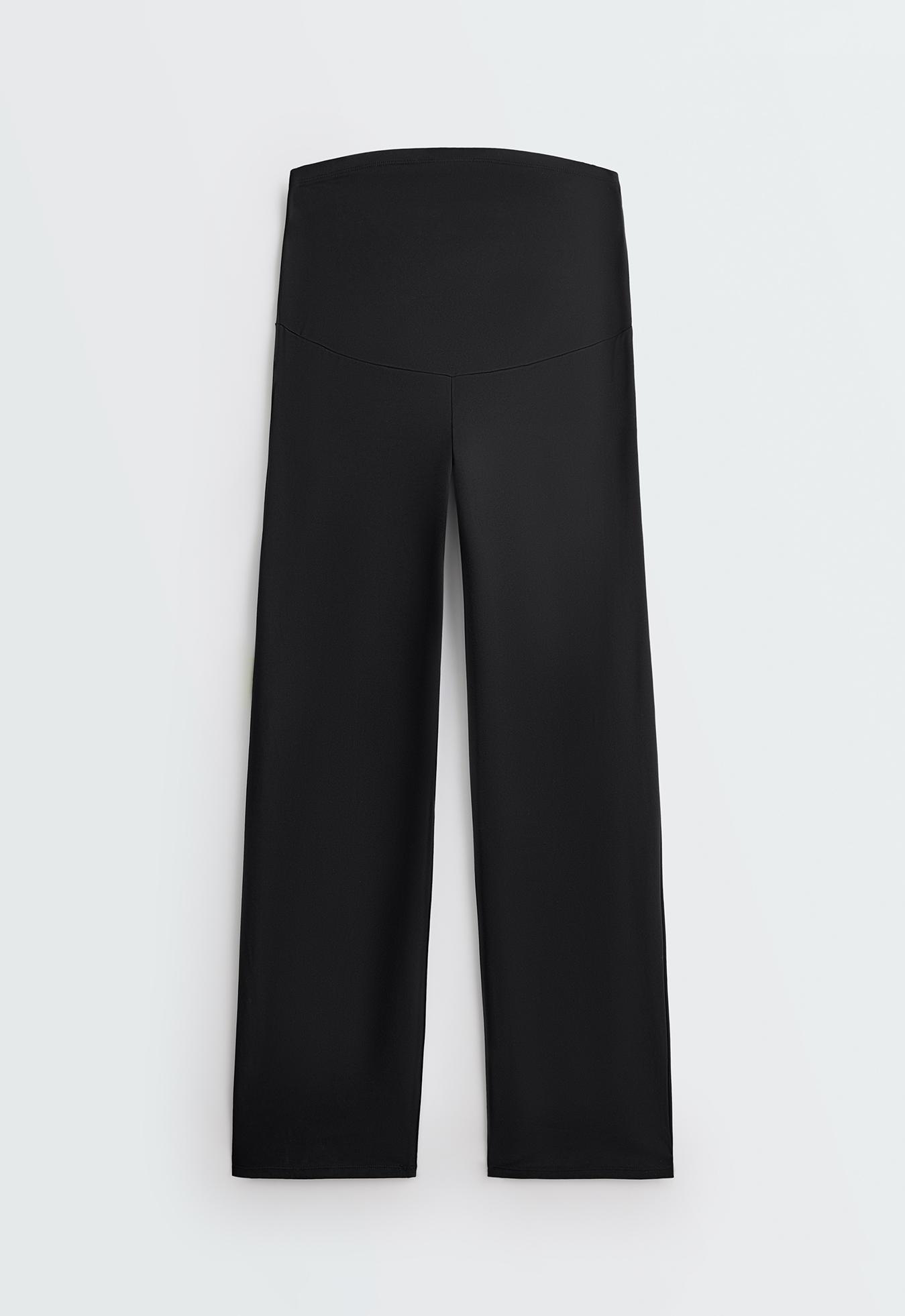 Comfortlux maternity straight-leg trousers — BLACK