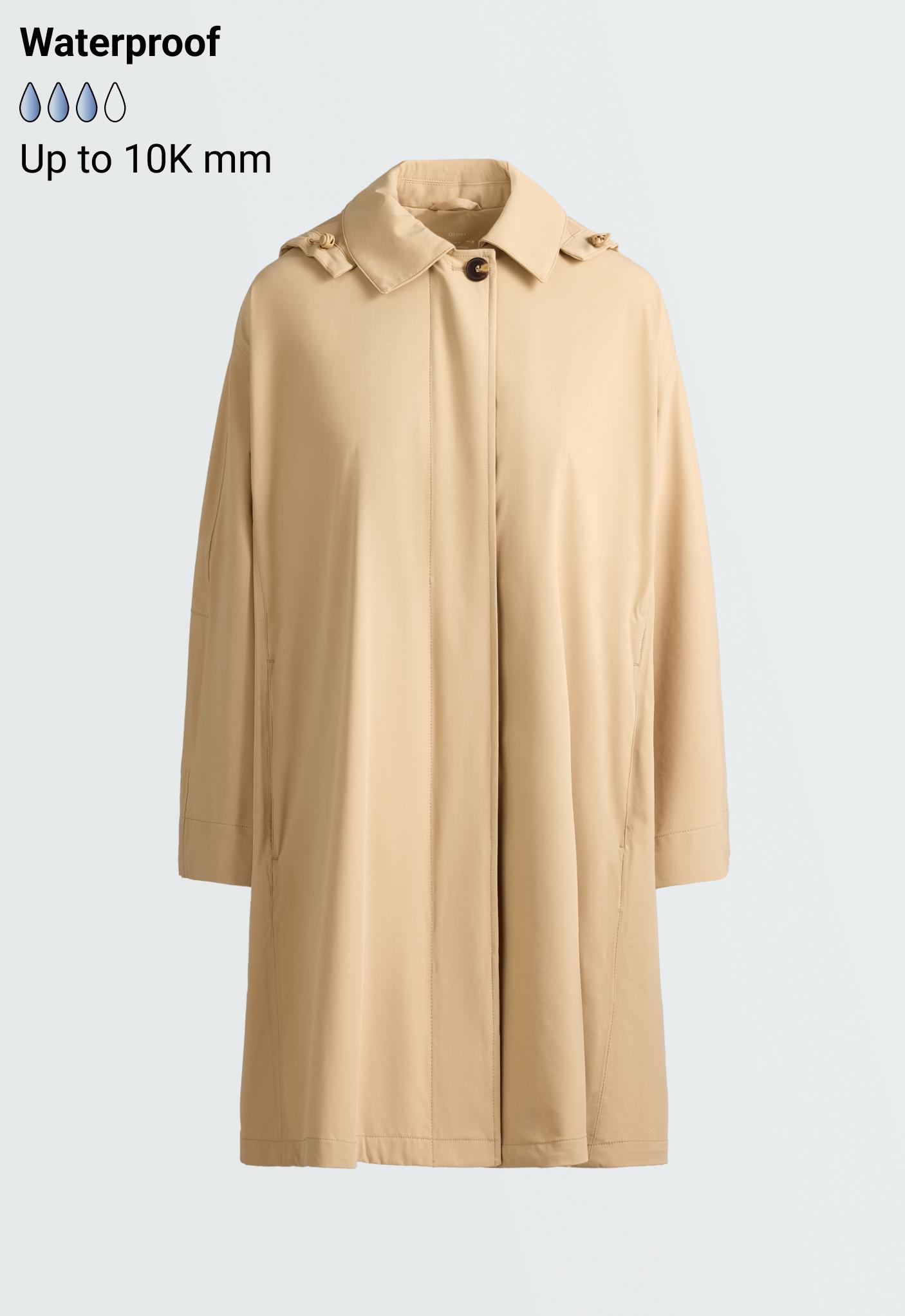 Extra lightweight 10k waterproof short cape — CAMEL