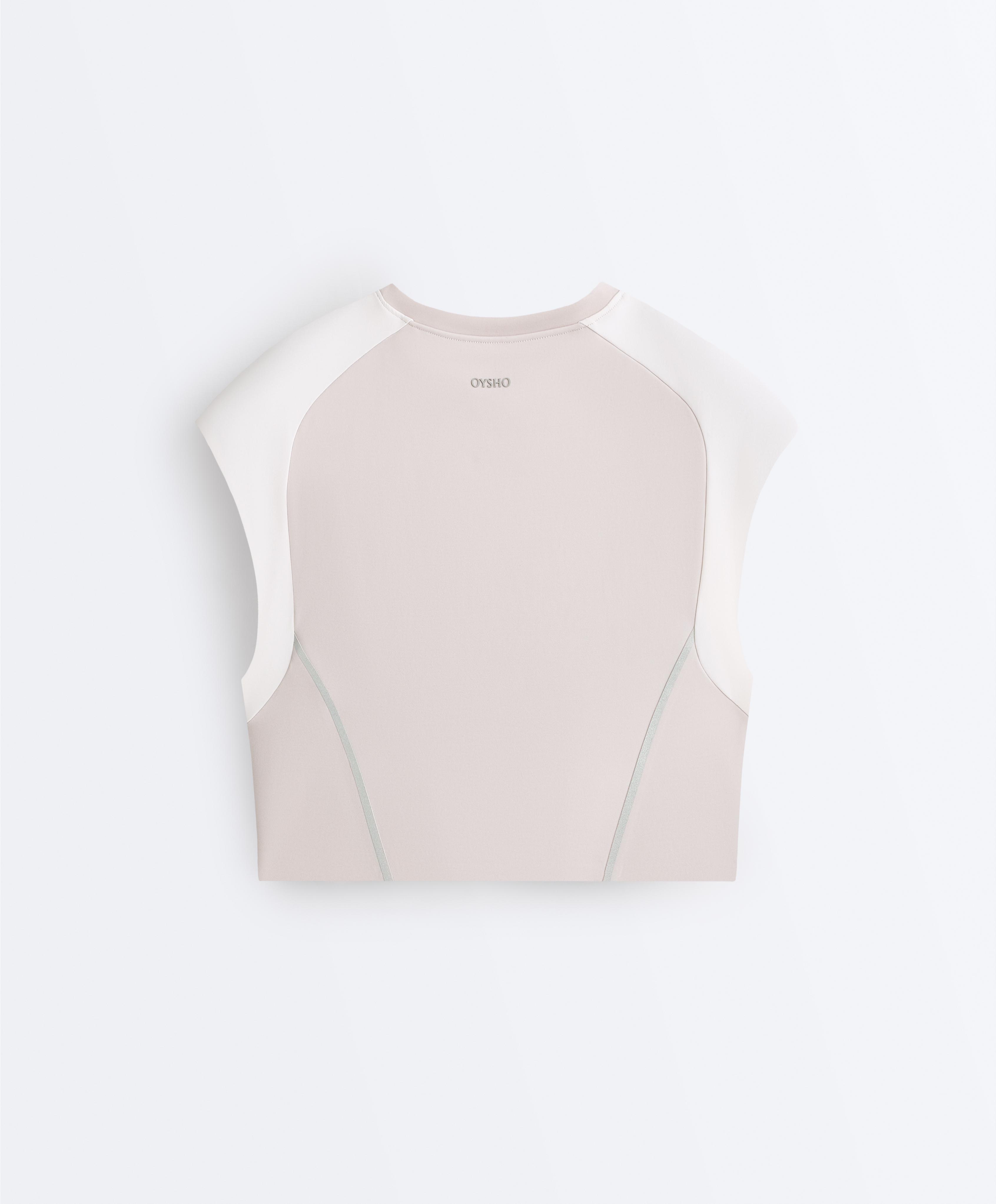 Reflective Compressive tank top — TAUPE