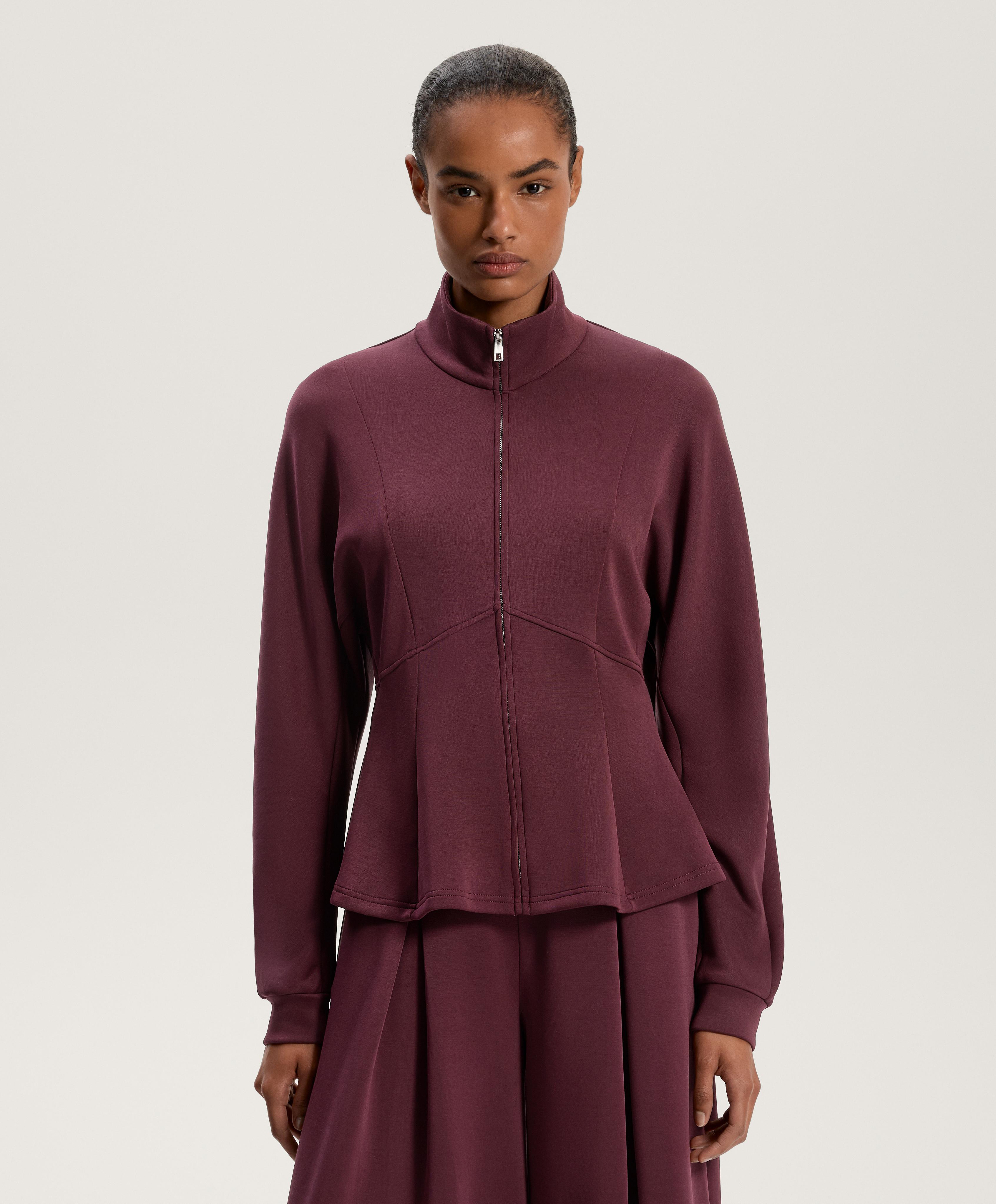 Soft-touch modal jacket with fitted waist