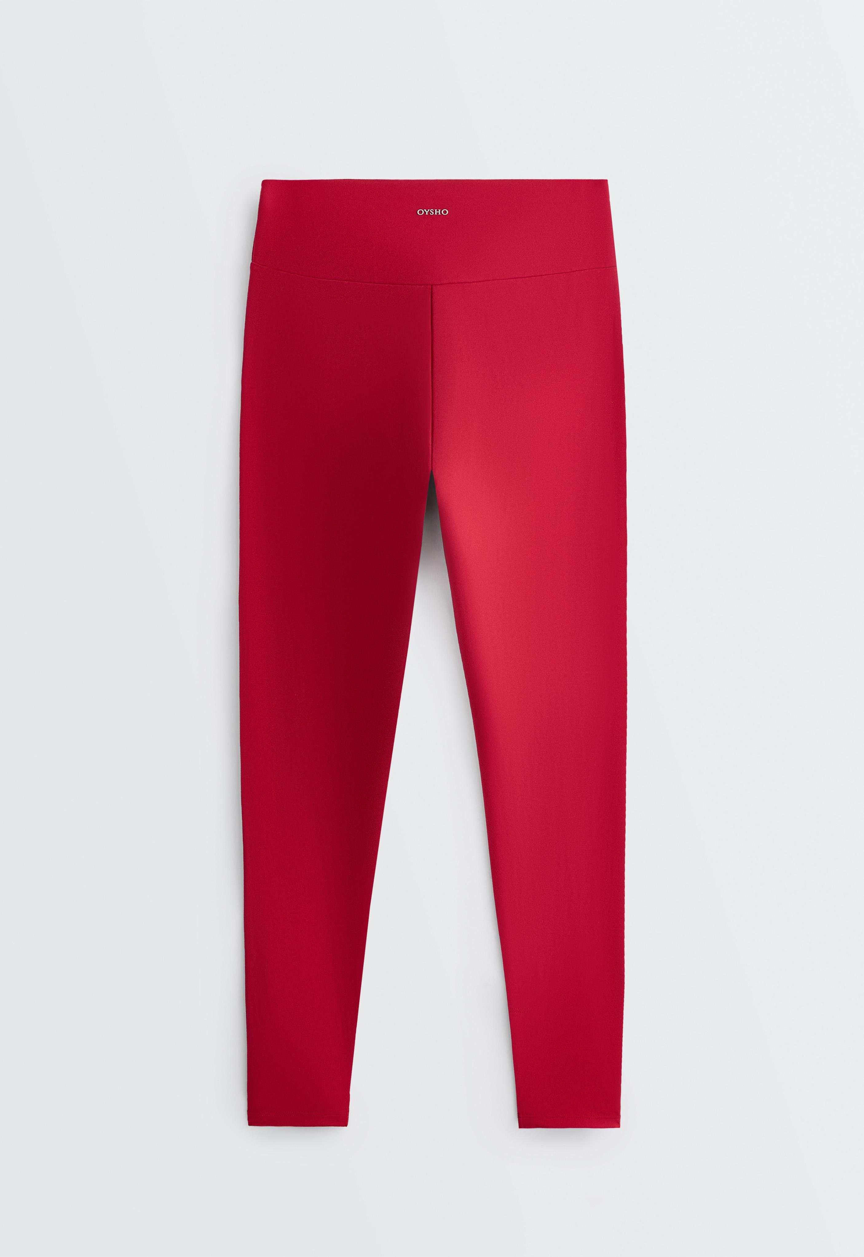 Comfortlux high-waisted ankle-length leggings — STRAWBERRY