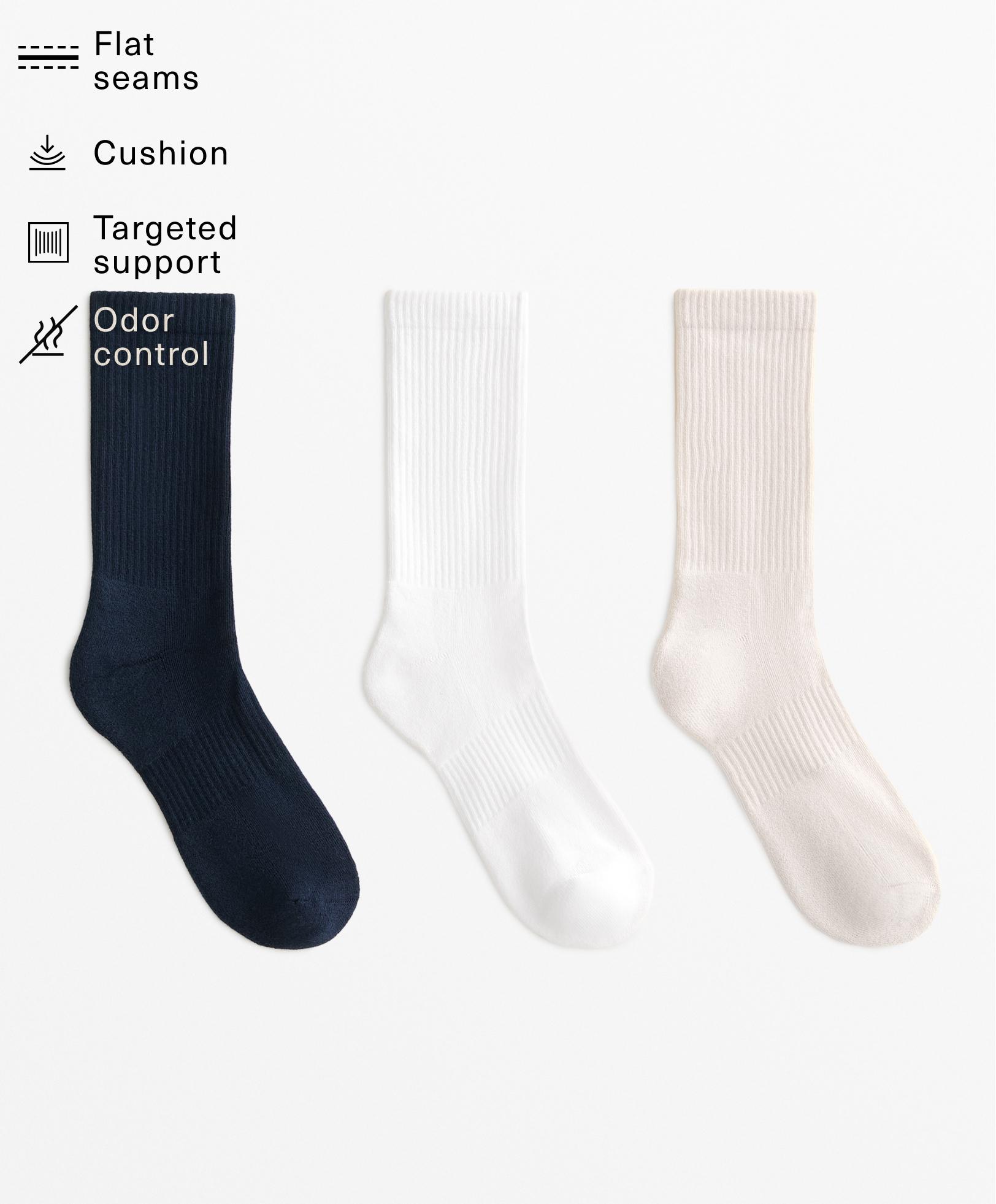 3 paires de chaussettes classiques en mélange de coton 3 paires de chaussettes classiques en mélange de coton
