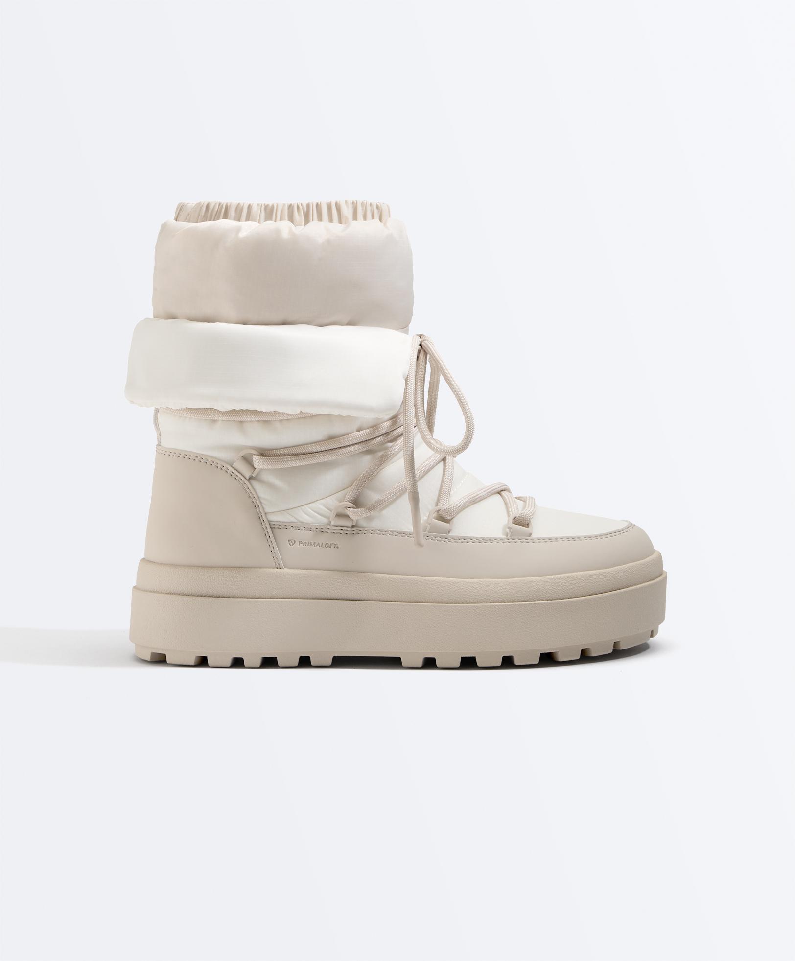 Combined lace-up boot — MINK