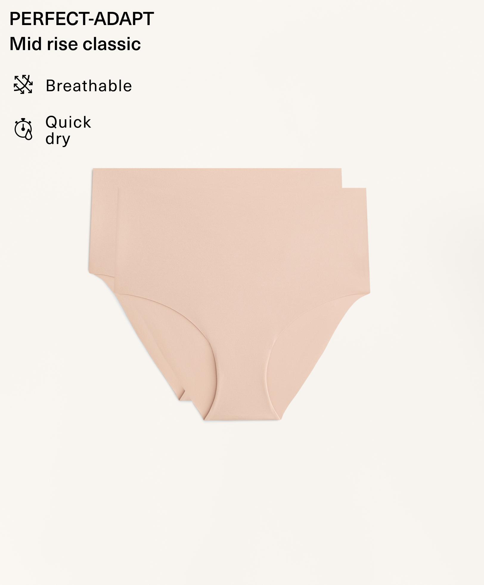 2 slip classici mid rise misto poliammide invisibili