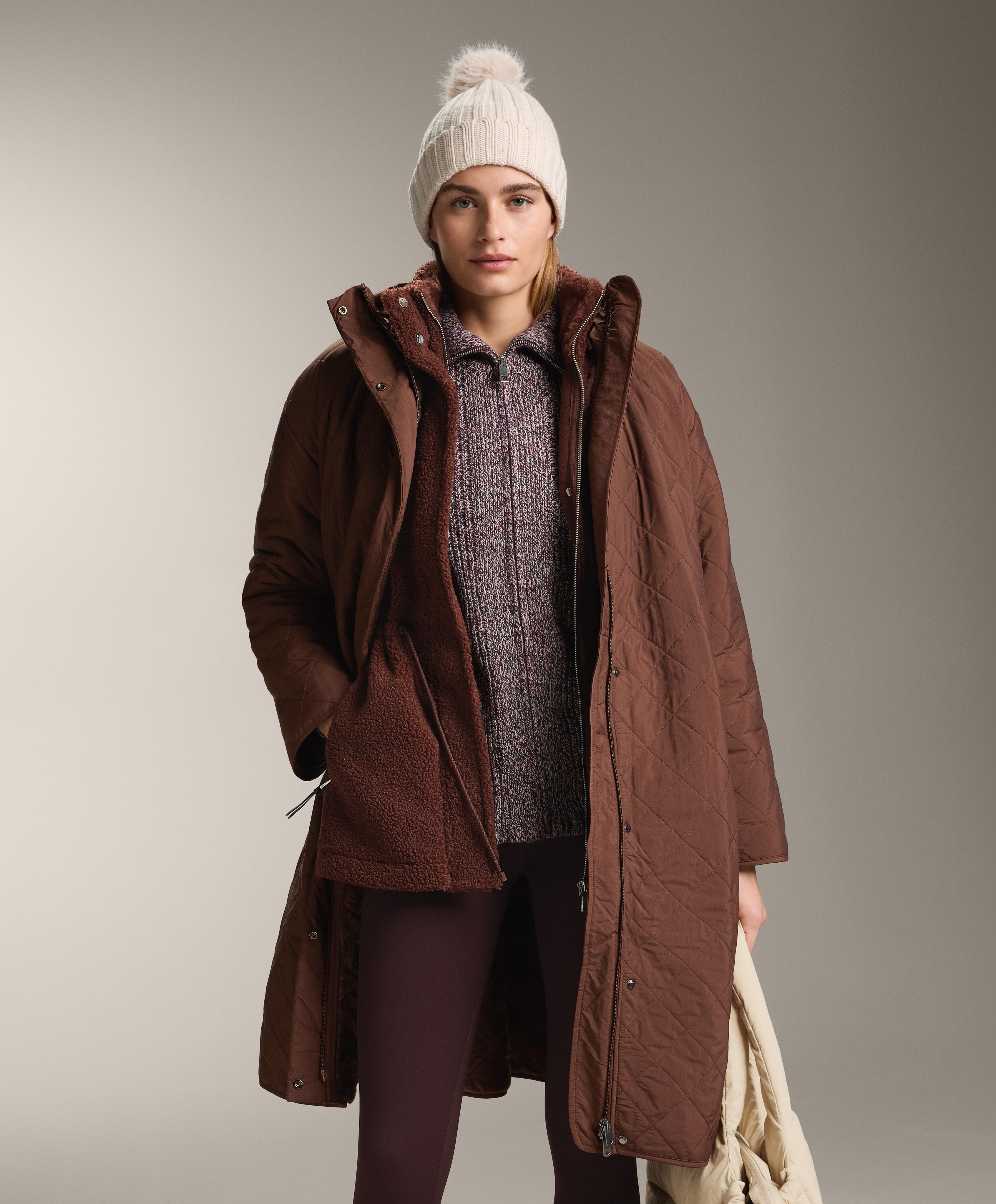 Long water-repellent FELLEX® AEROGEL padded jacket — RUST