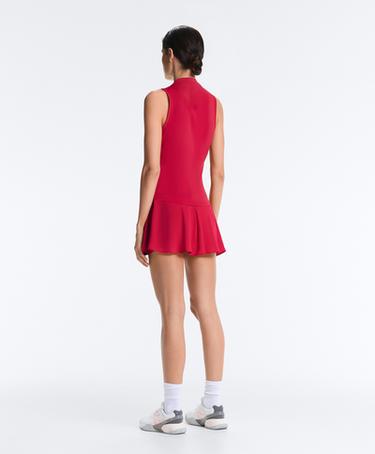Technical sleeveless T-shirt with half zip — RED 8