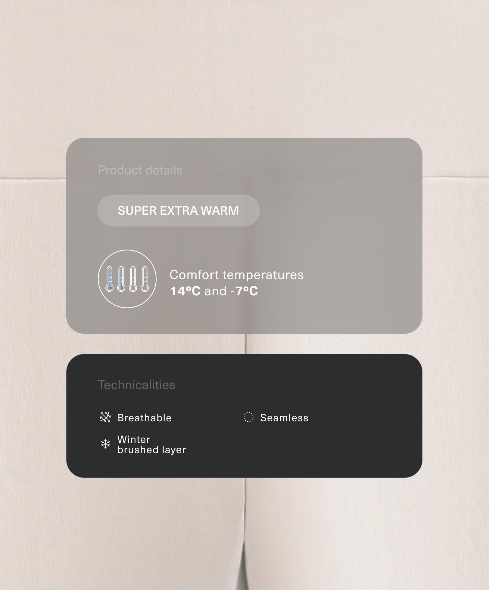 Super-extra-warm seamless 70cm high-rise ankle-length leggings Super-extra-warm seamless 70cm high-rise ankle-length leggings