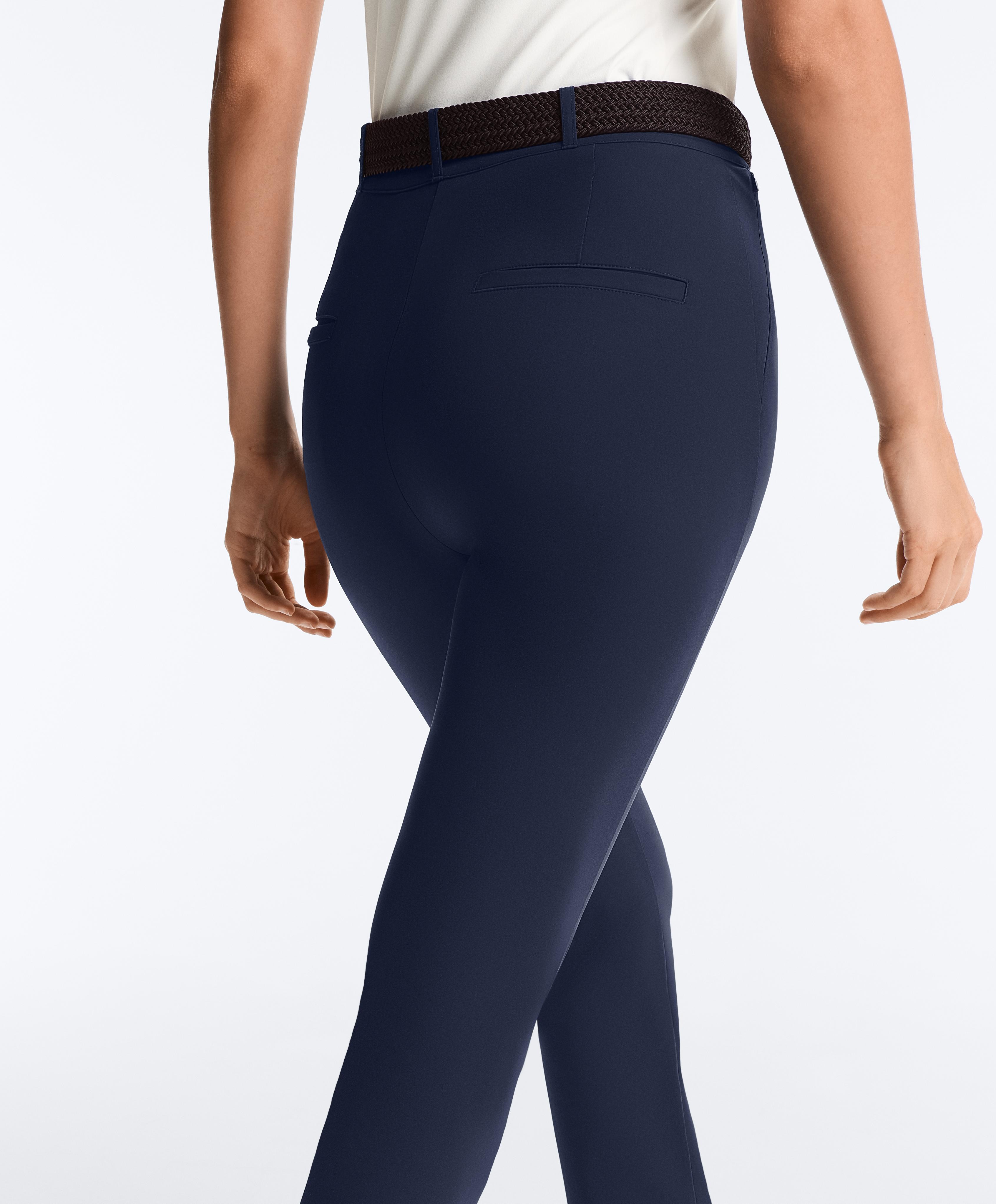Technical skinny crease trousers — NAVY BLUE