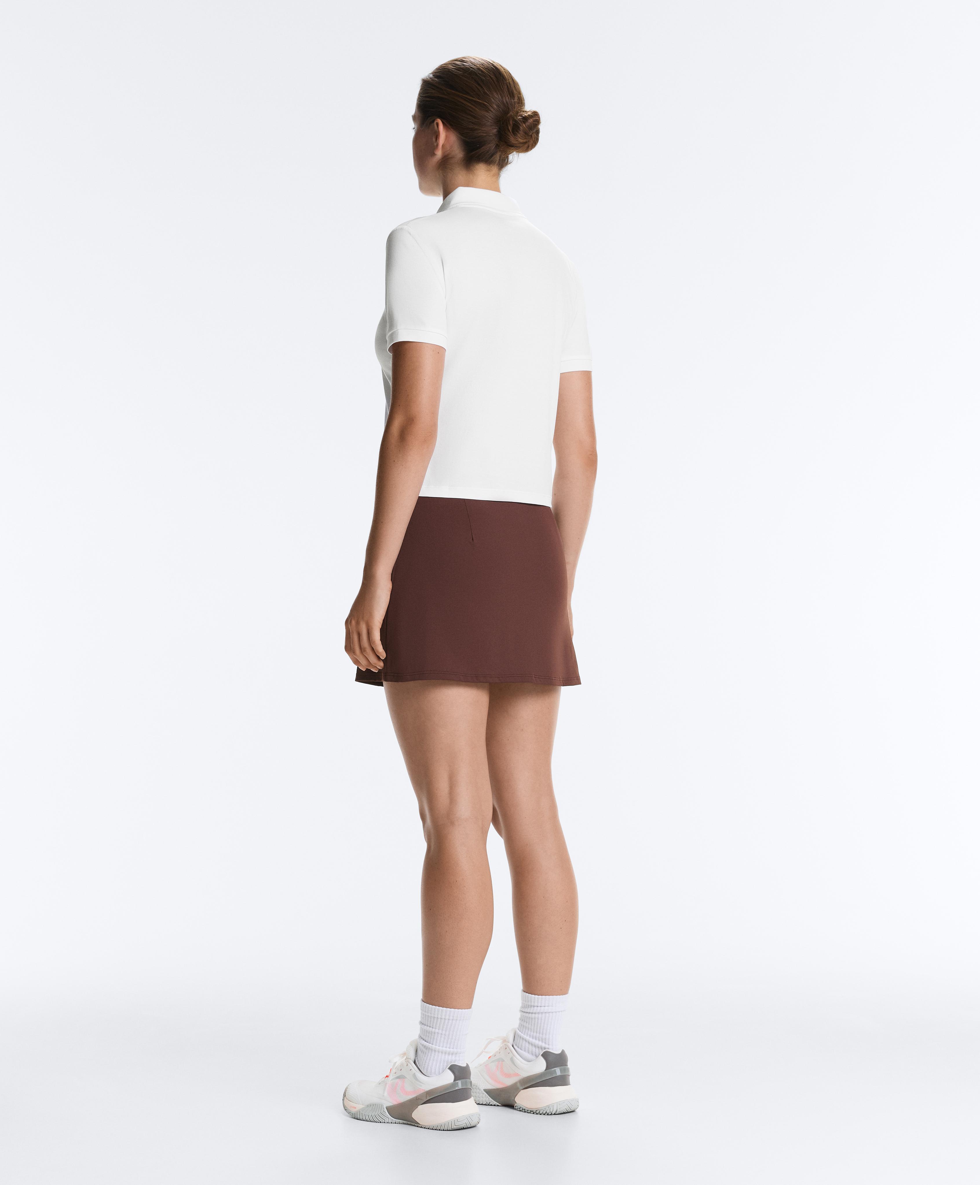 High-rise Comfortlux mini skirt — CHOCOLATE