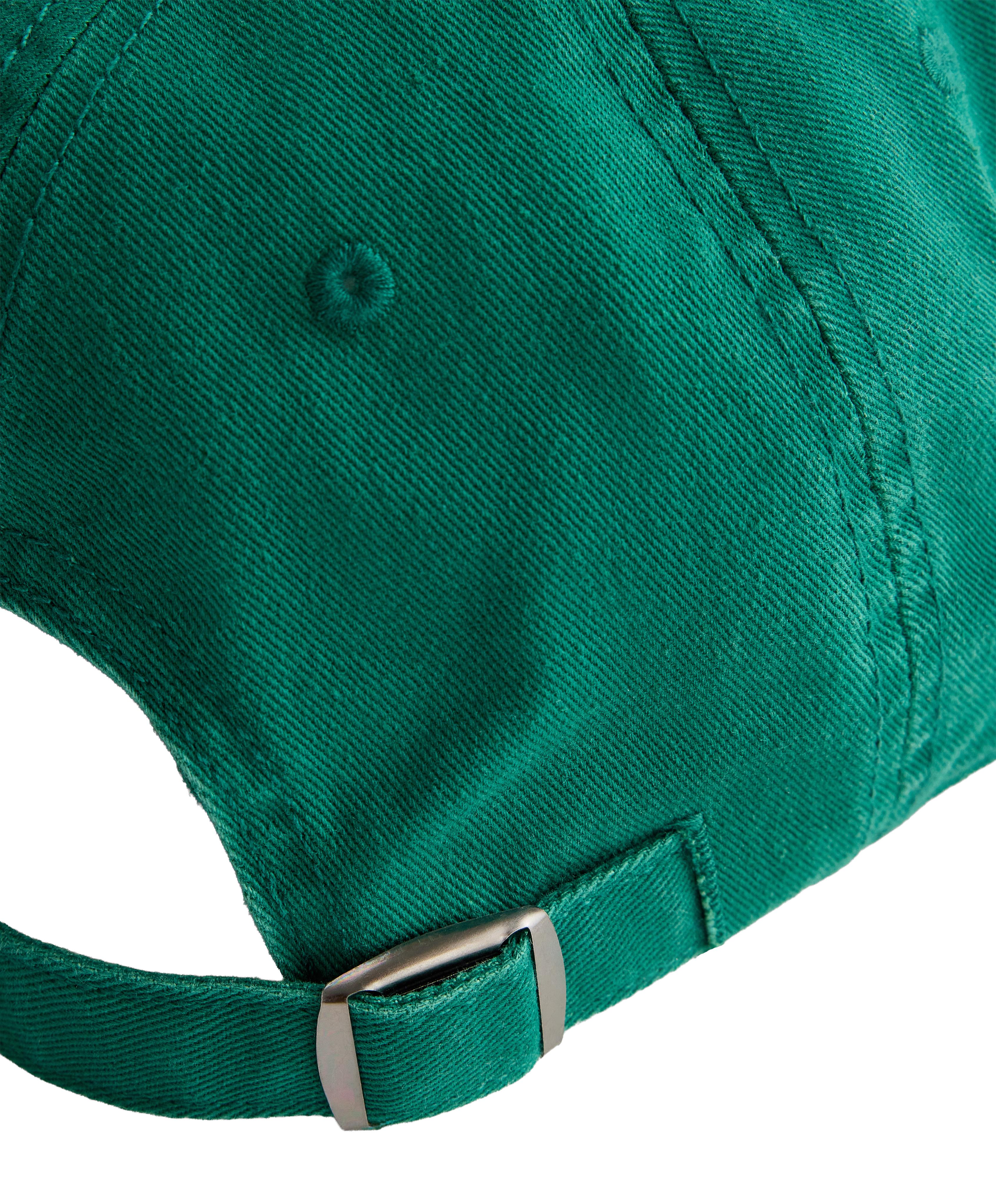 Washed-effect 100% cotton cap — GREEN