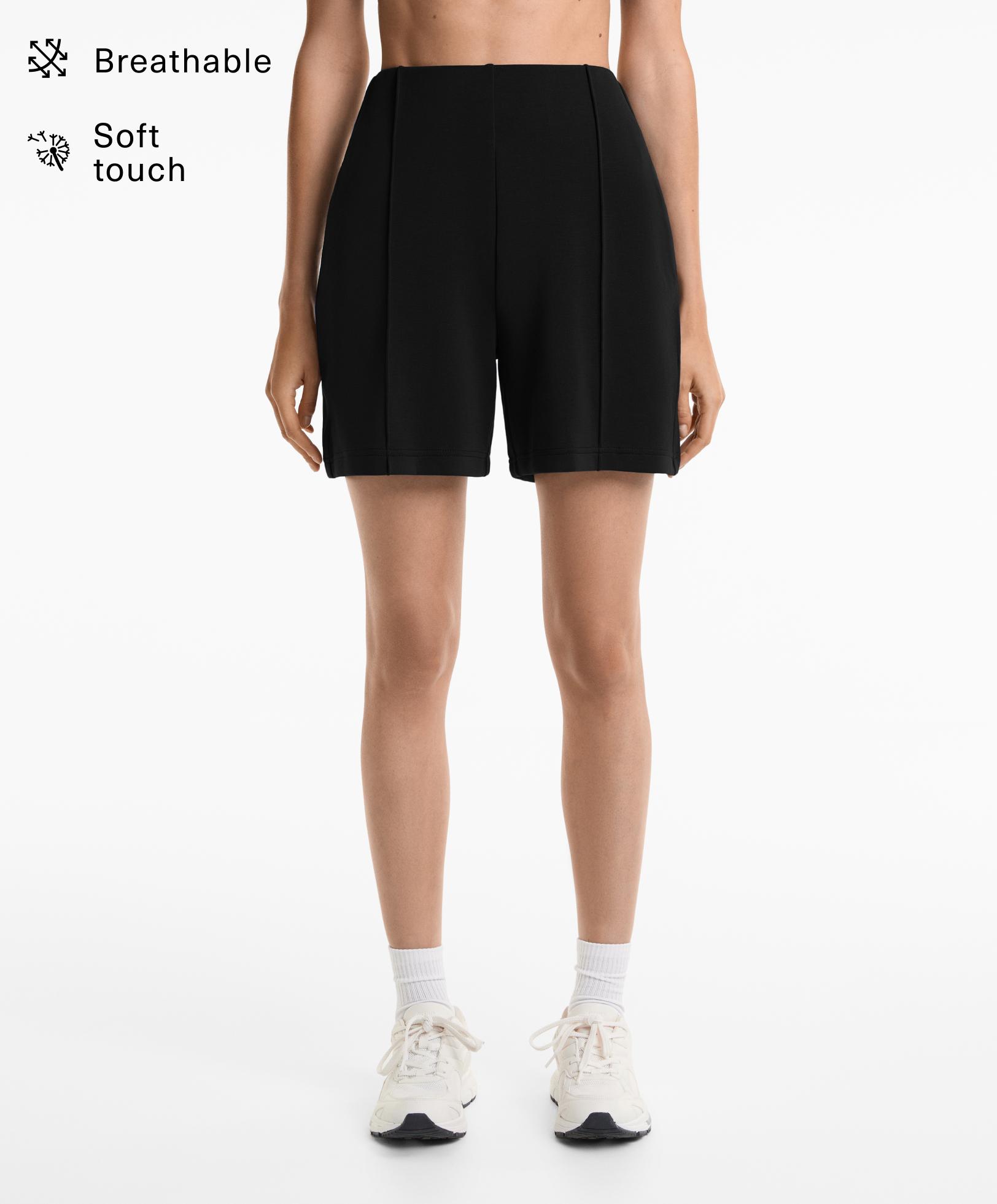 Super high rise Bermuda shorts with soft-touch modal