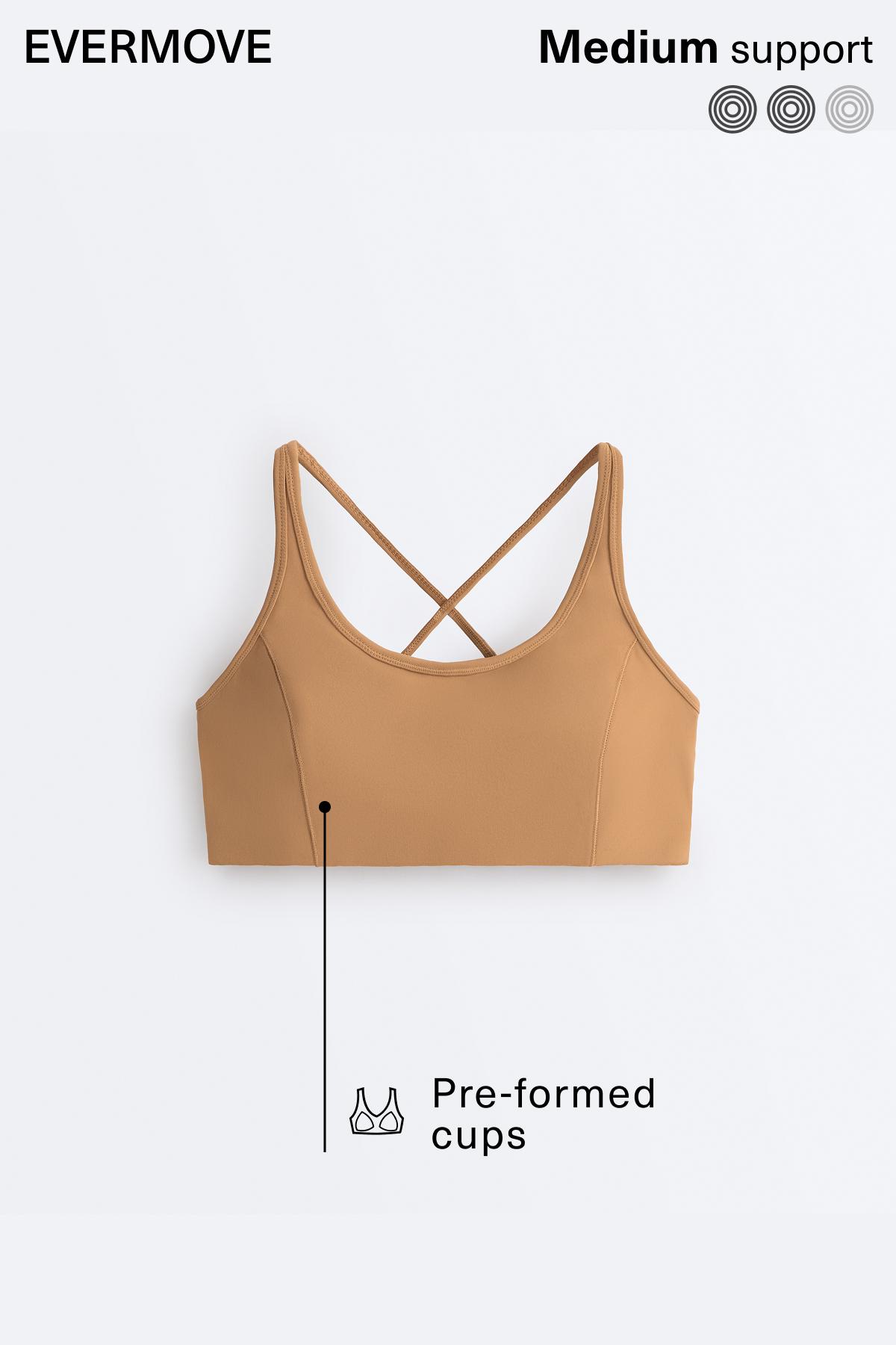 Evermove medium-support sports bra — PRALINE