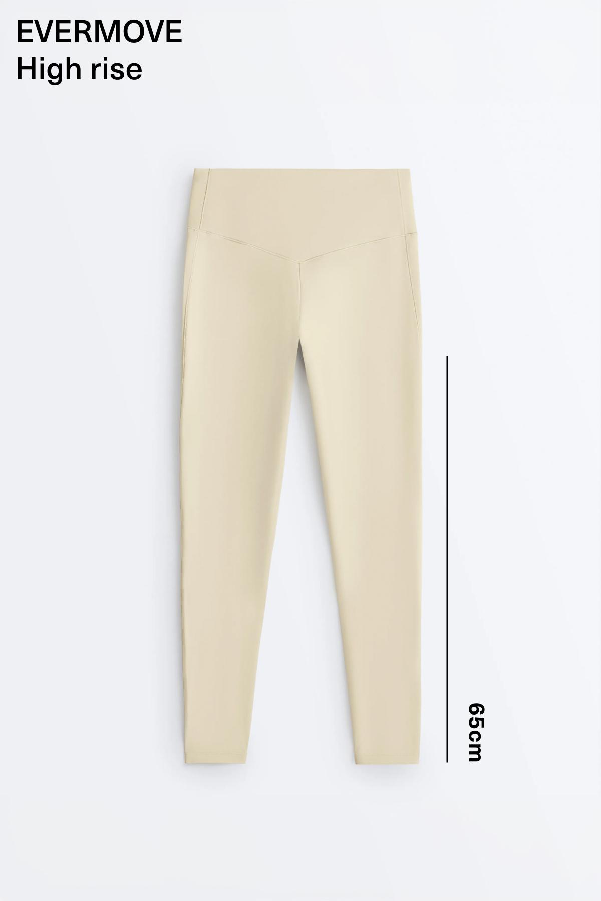Evermove high-rise ankle-length leggings — PALE BEIGE MELANGE