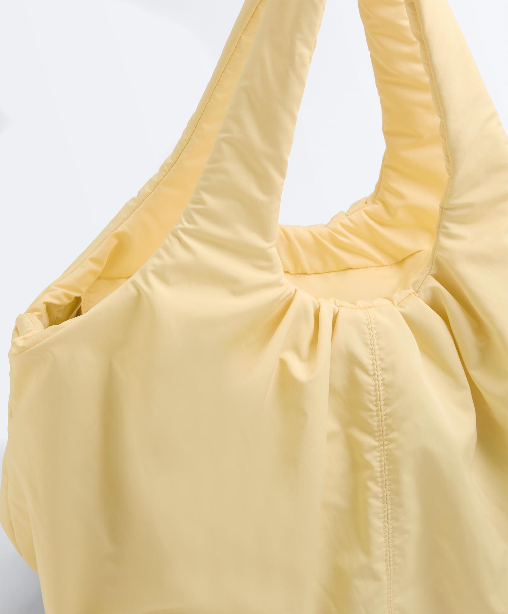 Gathered shopper bag — YELLOW