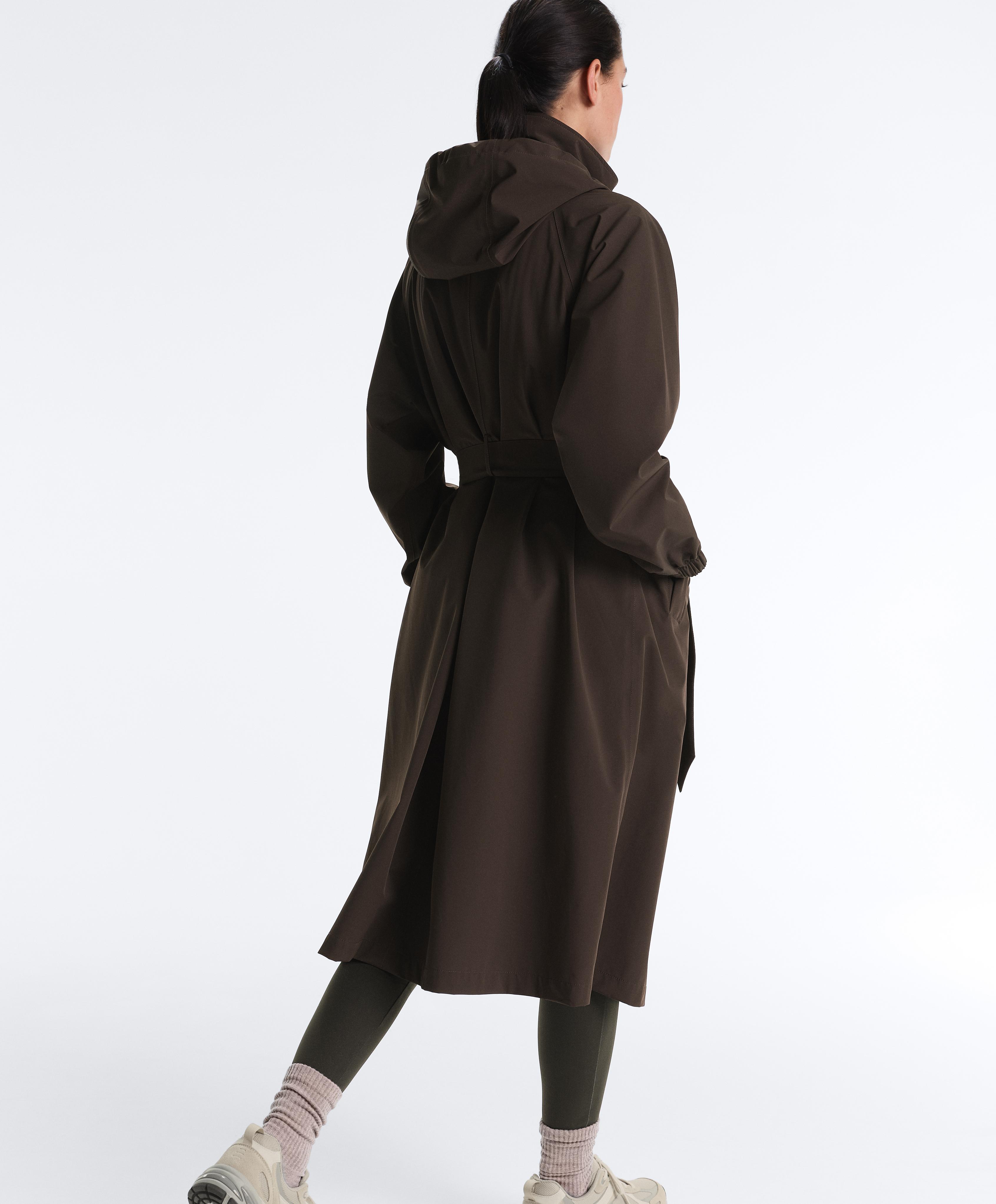 Long extra lightweight 10k waterproof jacket — BROWN