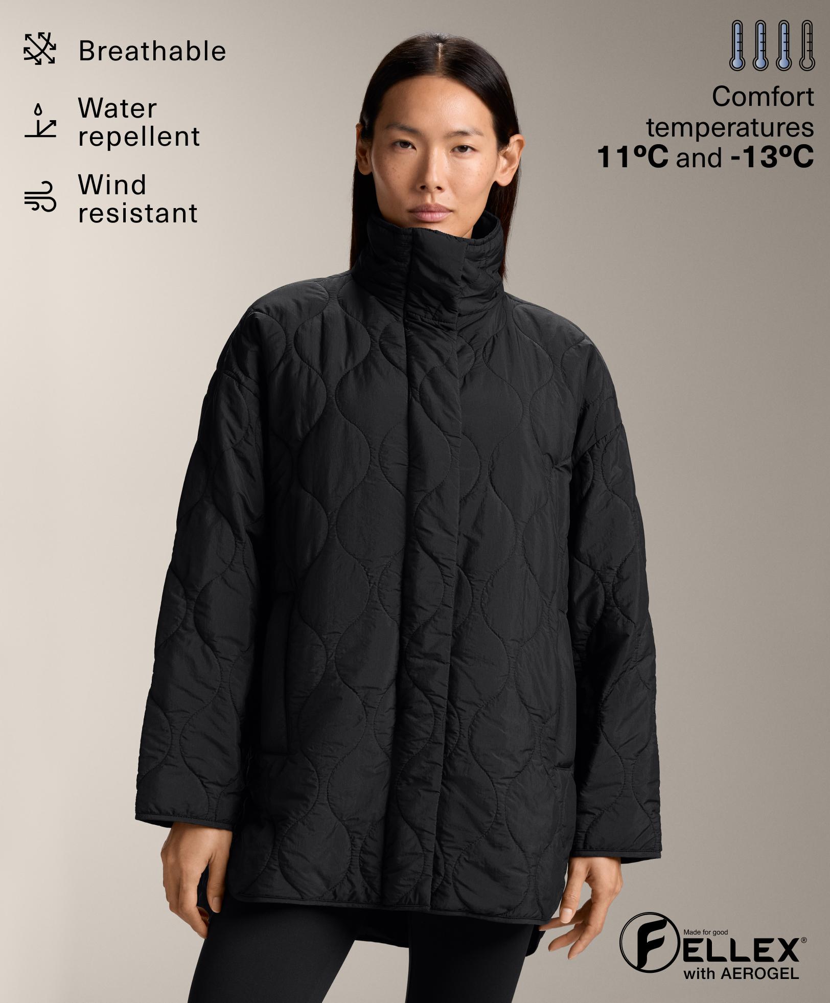 Lightweight water-repellent FELLEX® AEROGEL oversize padded jacket