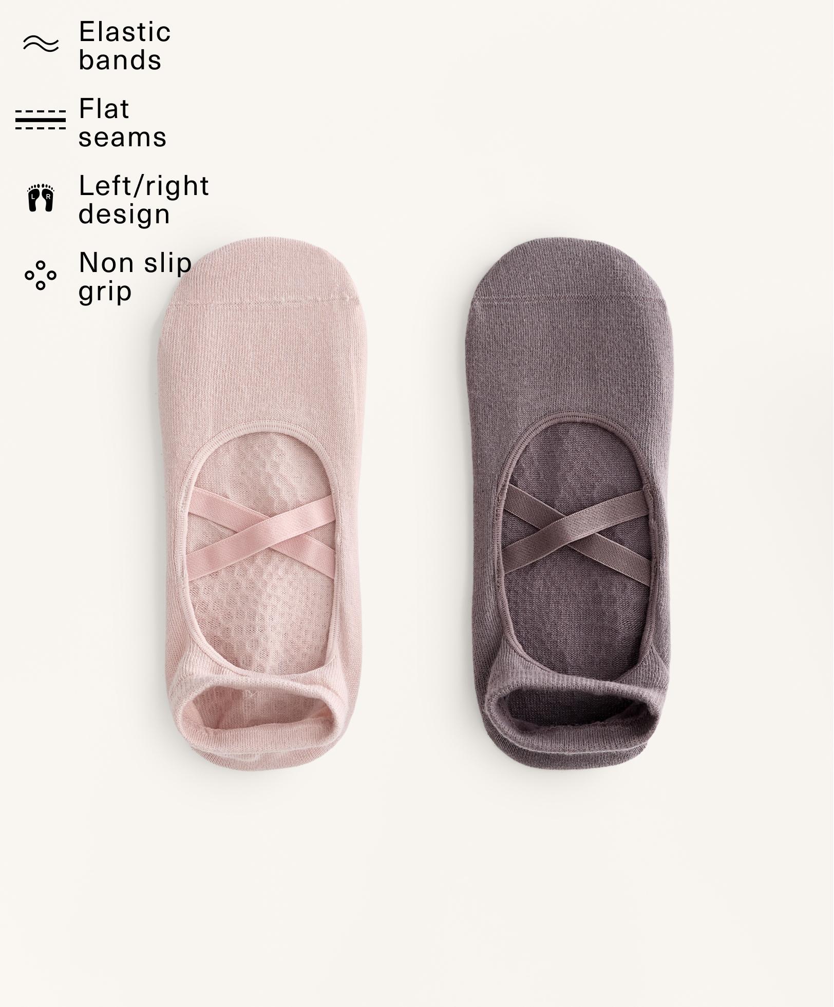 2 par strumpor yoga och pilates blandning av bomull korsade band 2 par strumpor yoga och pilates blandning av bomull korsade band