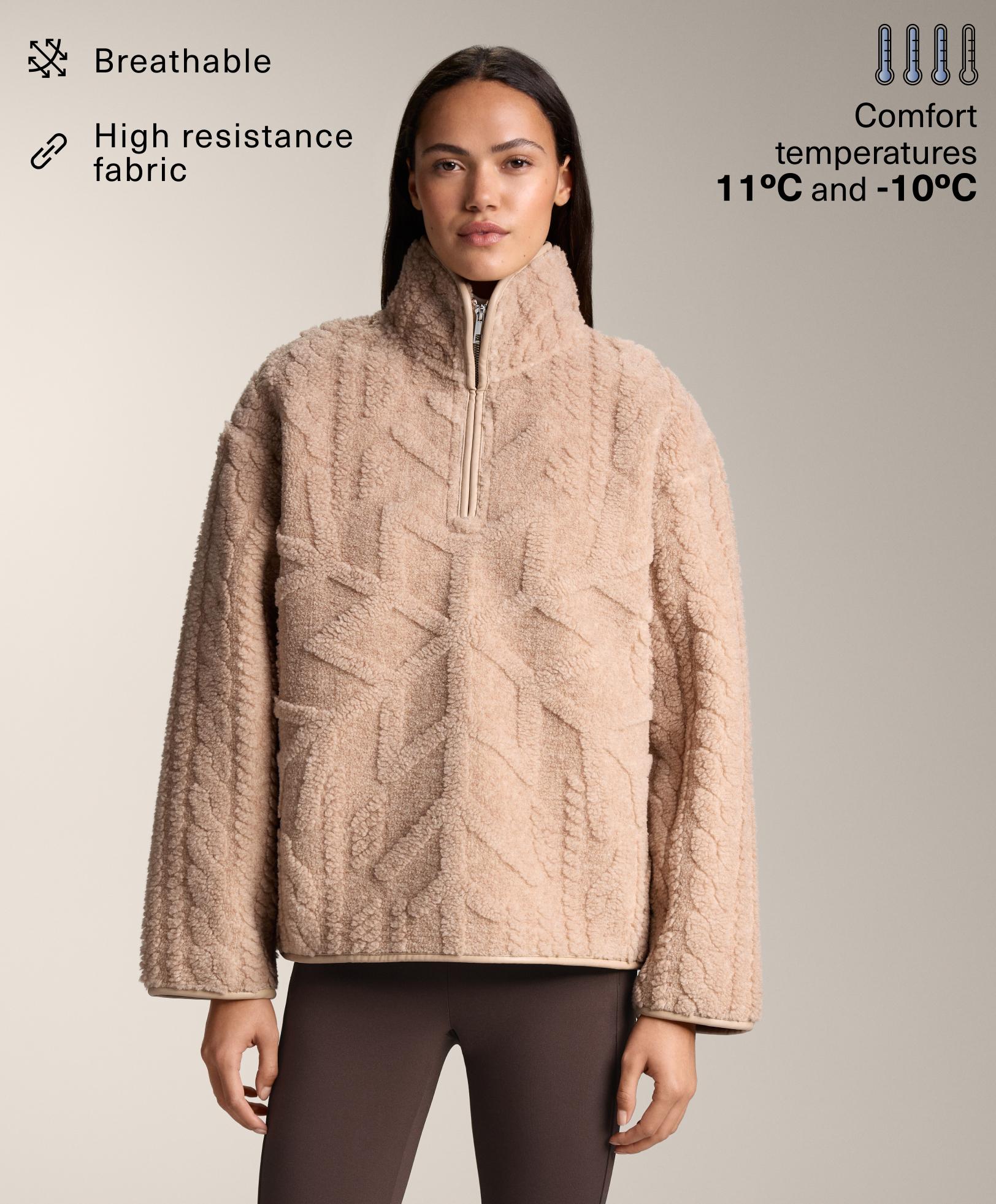 Faux-shearling snowflake jacket