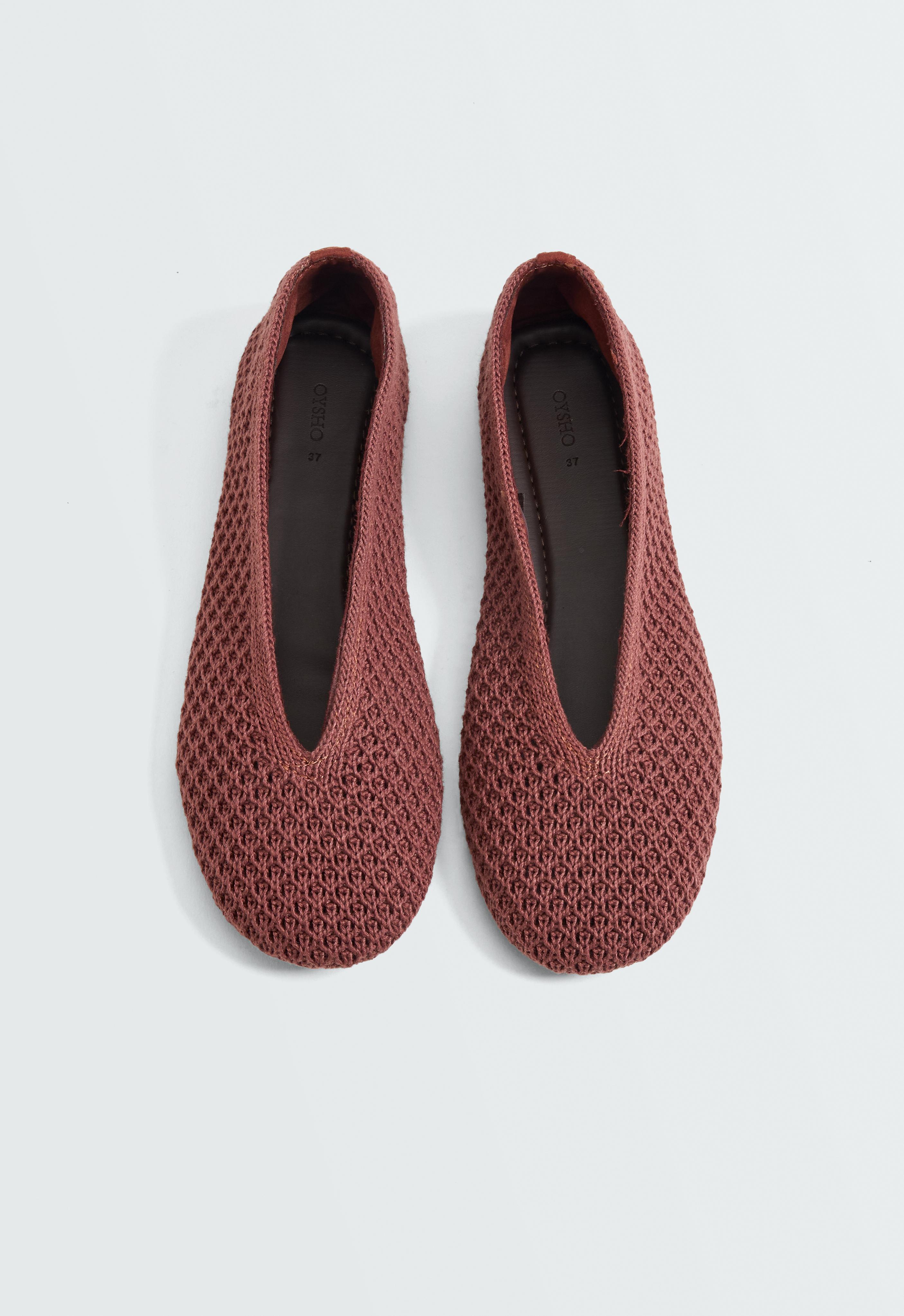 Crochet ballet flats — TERRACOTTA