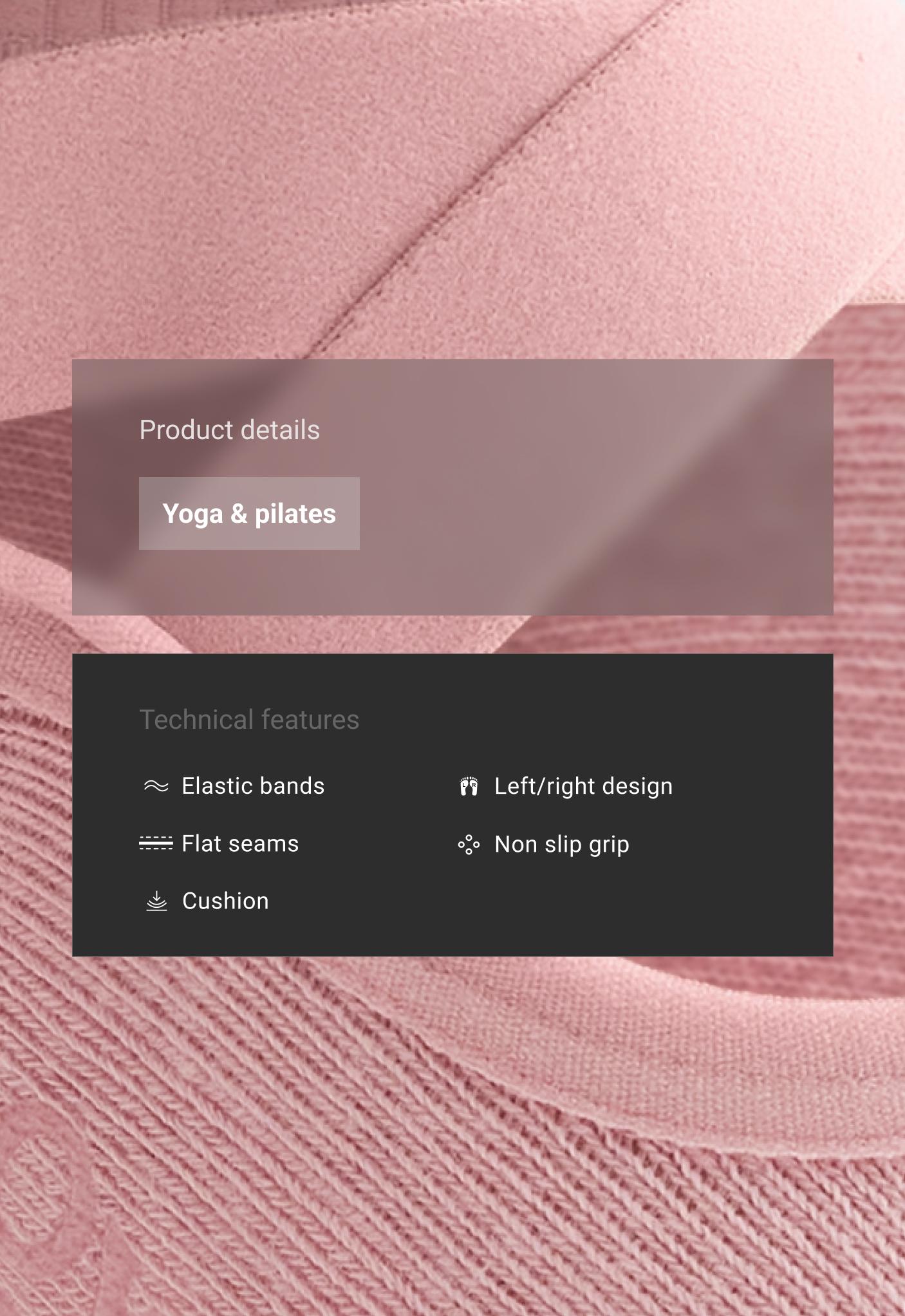 2 κάλτσες yoga & pilates με βαμβάκι & χιαστί κορδέλες
