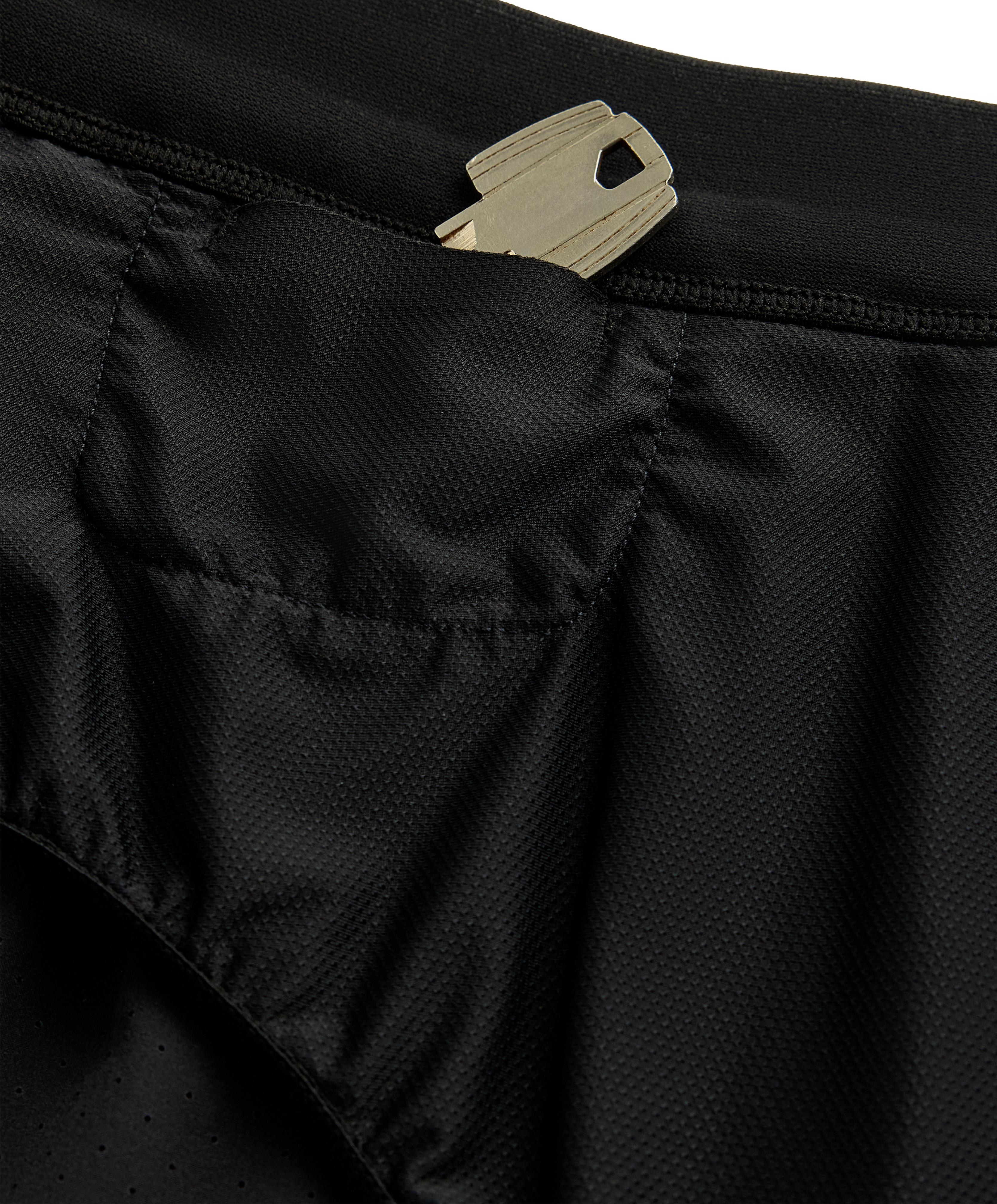 7cm high-rise technical shorts — BLACK