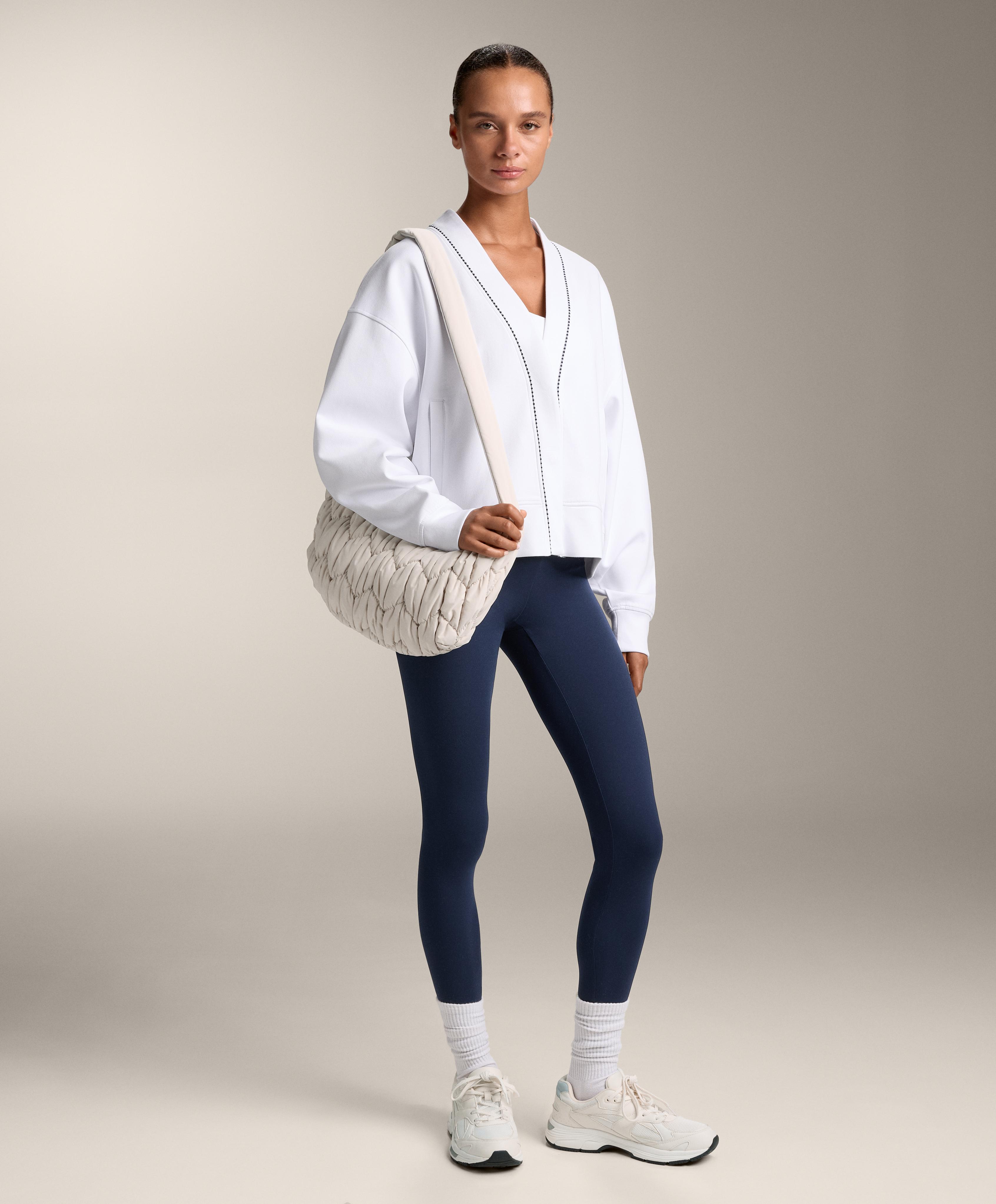 Cotton blend heavy weight piqué cardigan | OYSHO Schweiz