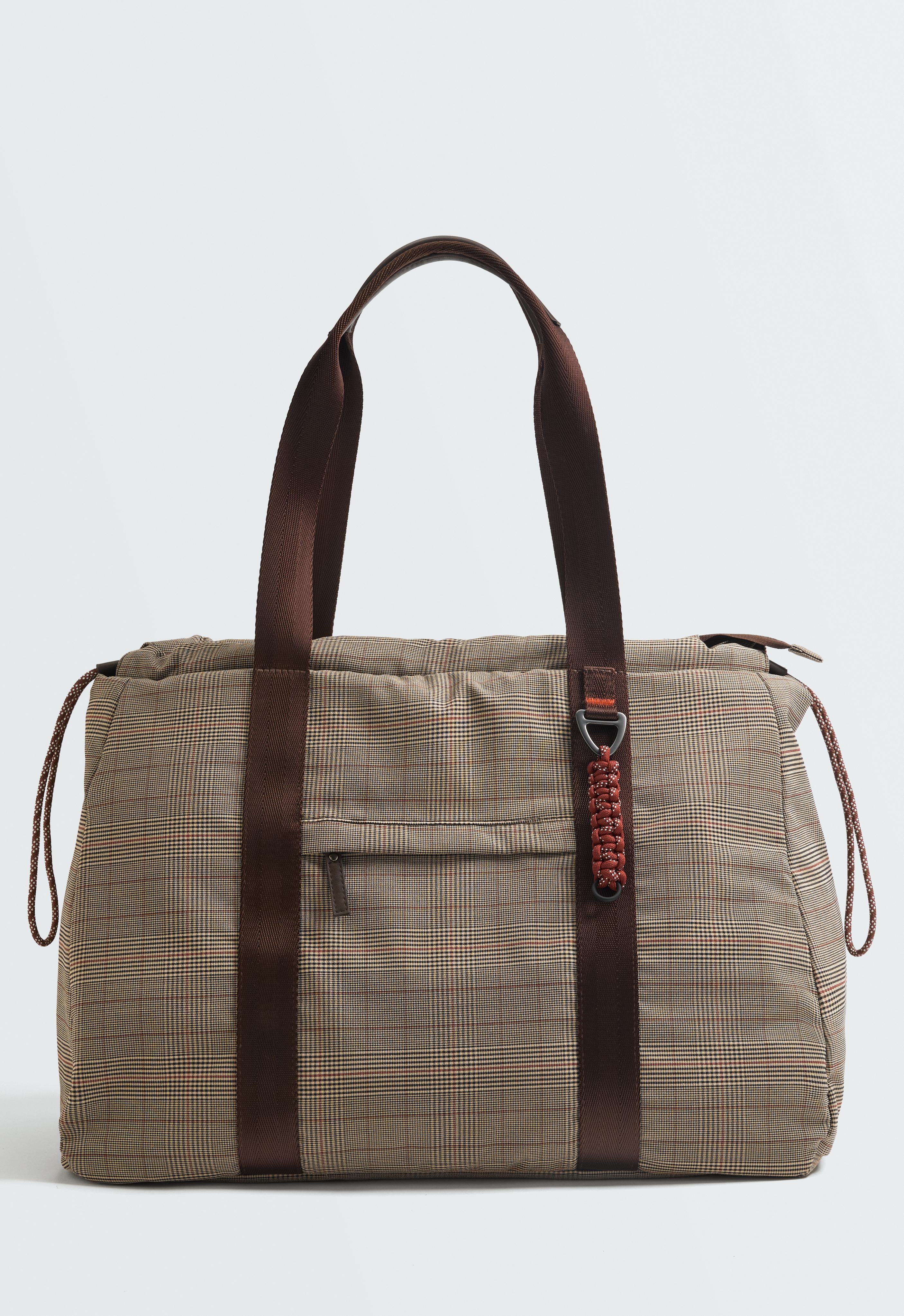 Shopper-Tasche mit Karomuster