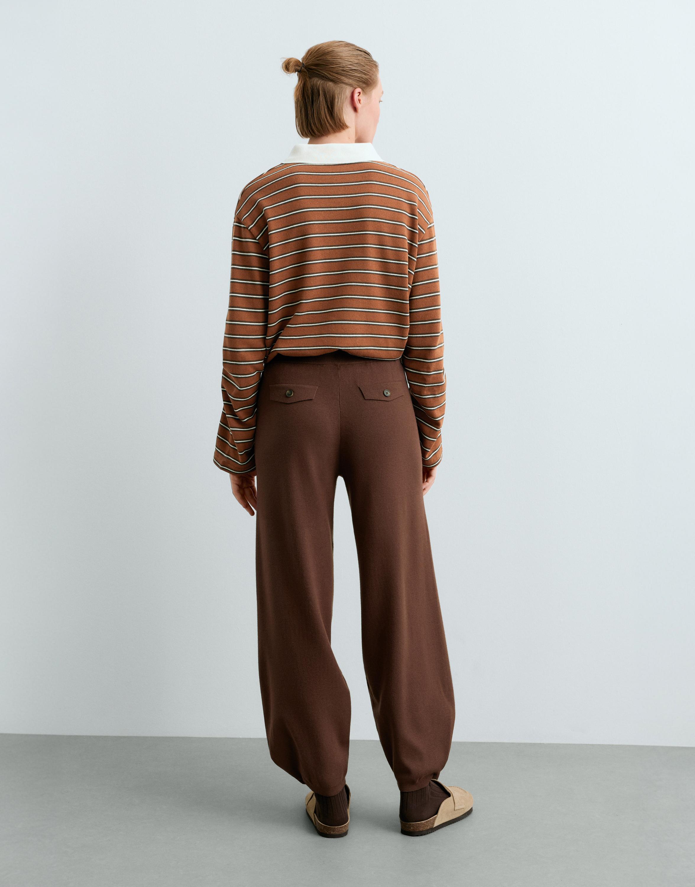 Balloon-fit knit trousers — COCOA
